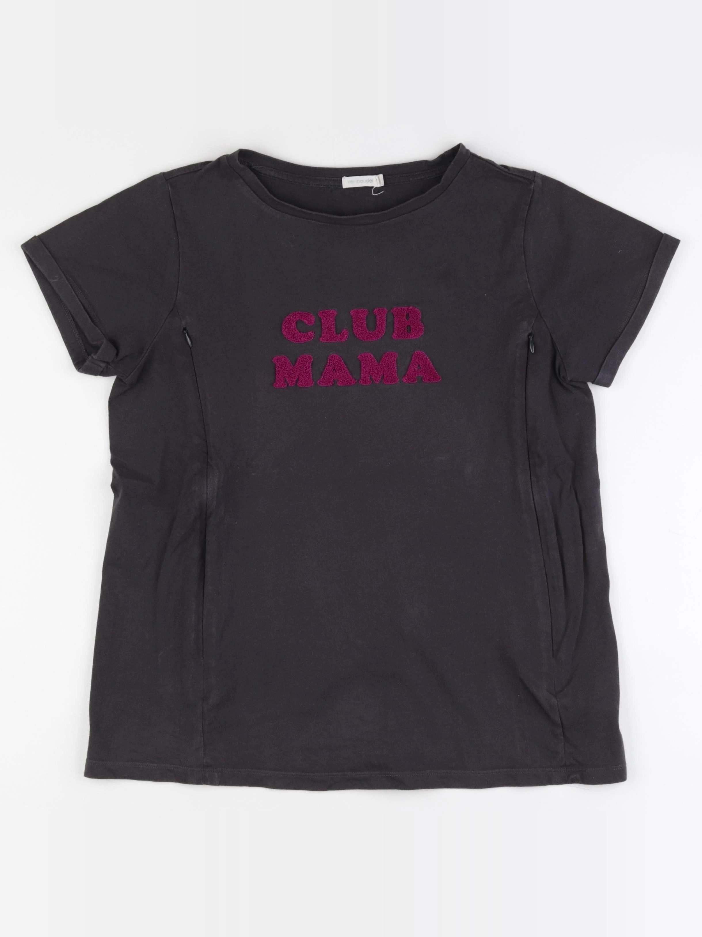 Vertbaudet - tee-shirt grossesse, allaitement noir - 34 à 36