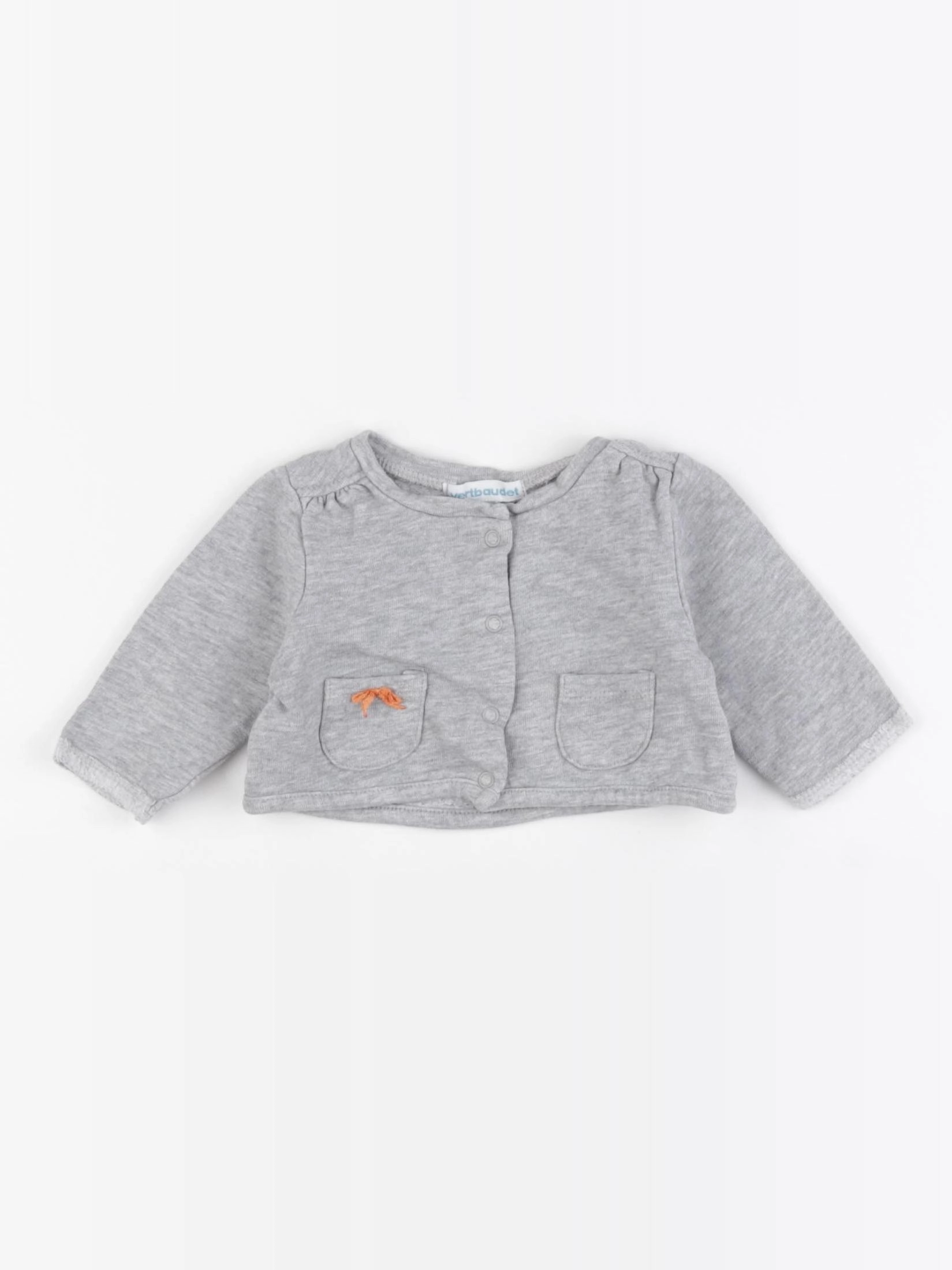 Vertbaudet - sweat gris - 1 mois