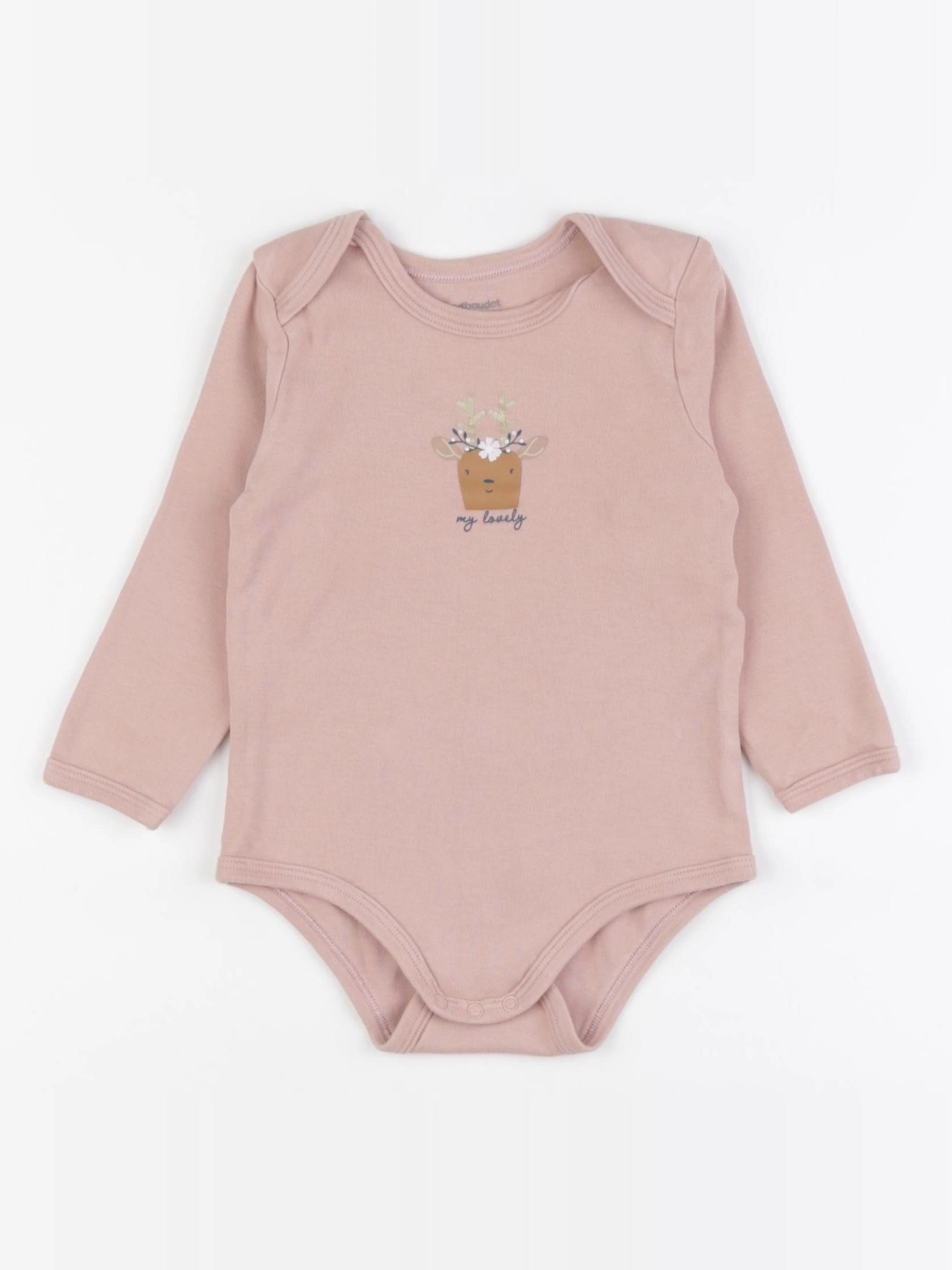 Vertbaudet - body rose - 24 mois