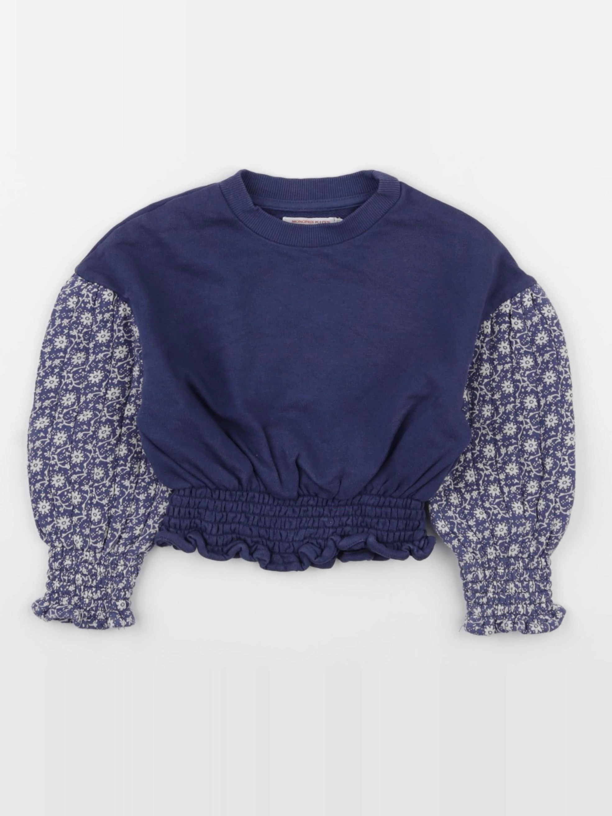 Monoprix - sweat bleu - 3 ans