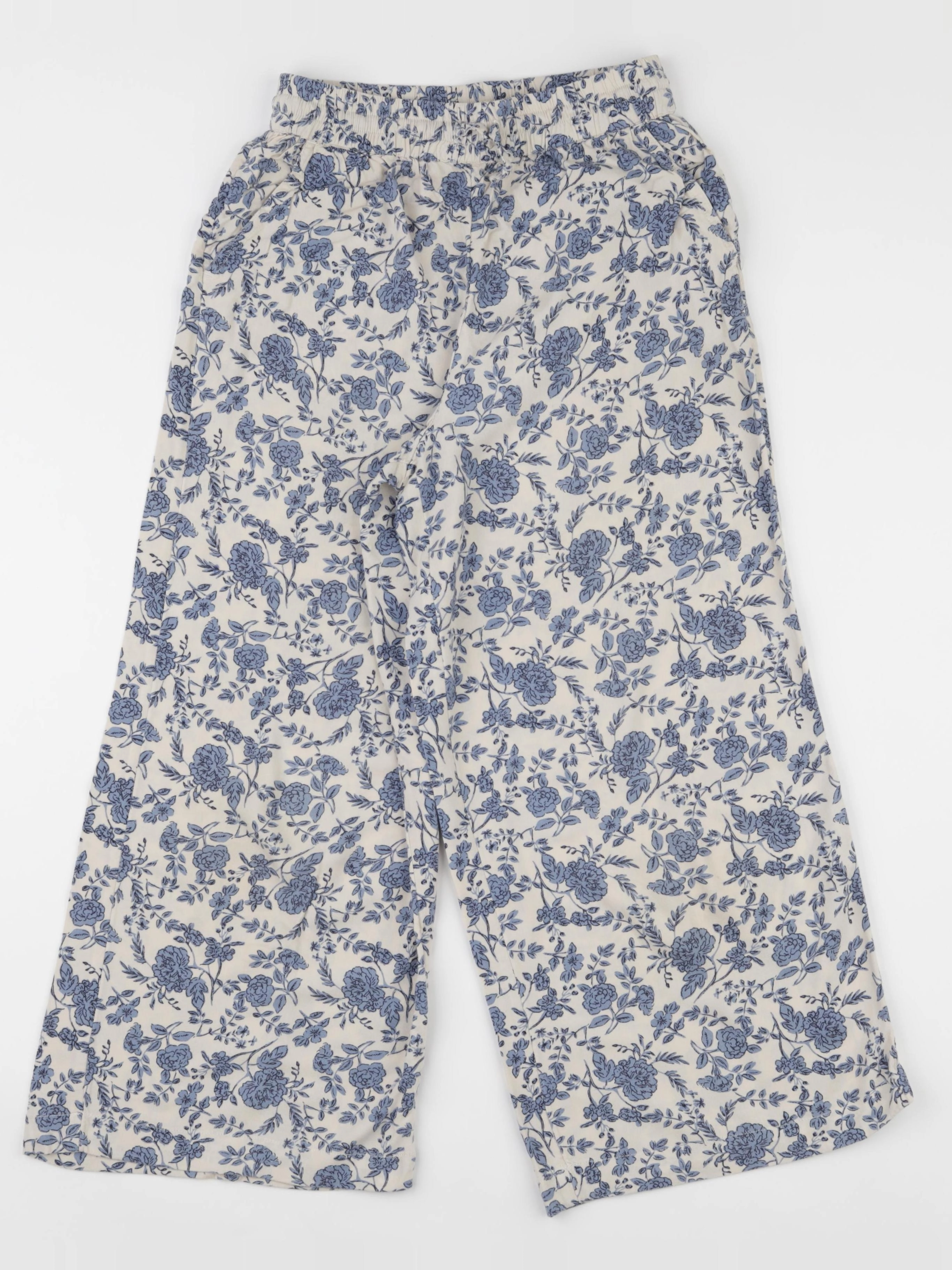 Monoprix - pantalon beige, bleu - 10 ans