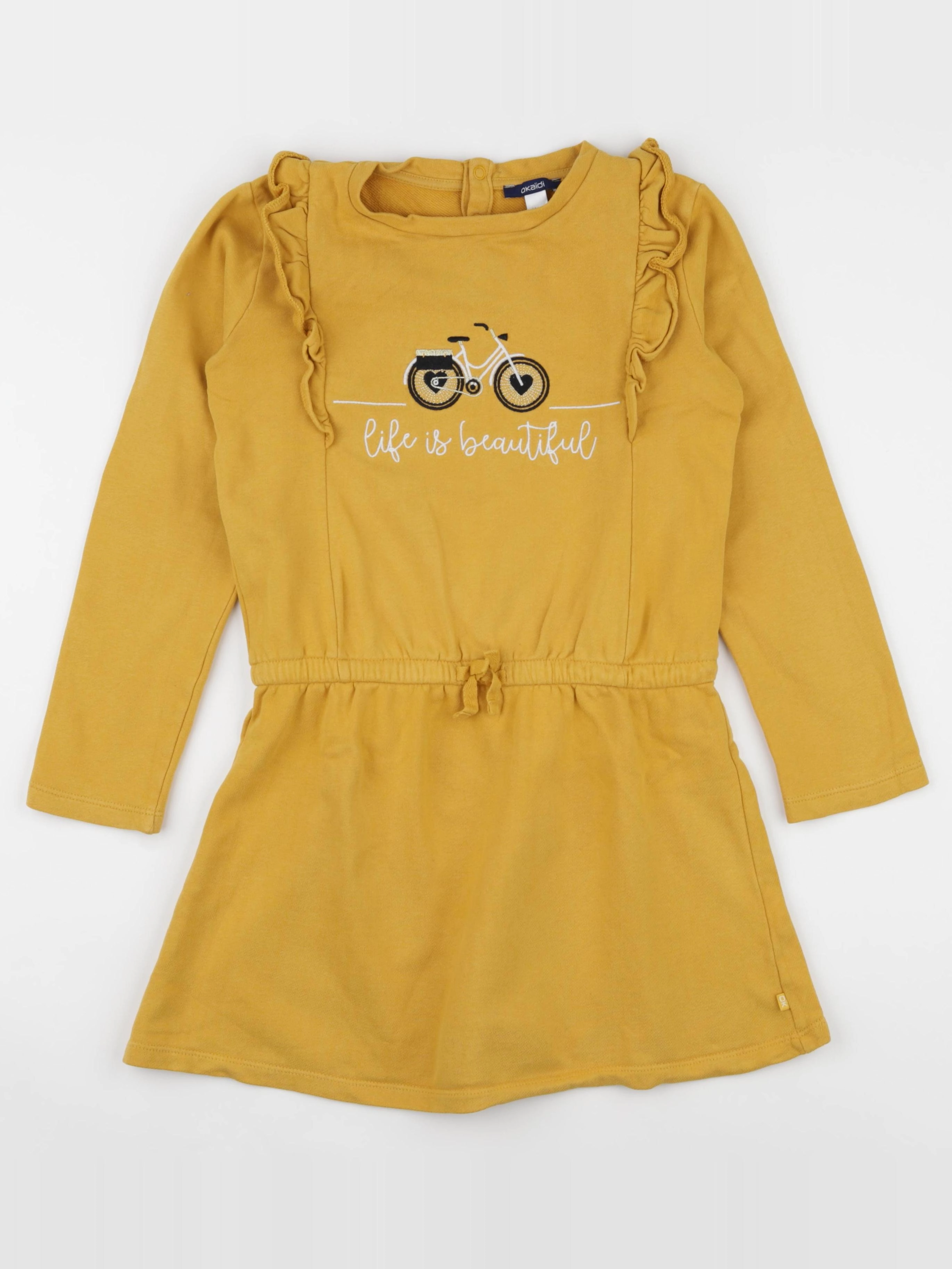 Okaidi - robe jaune, or - 10 ans