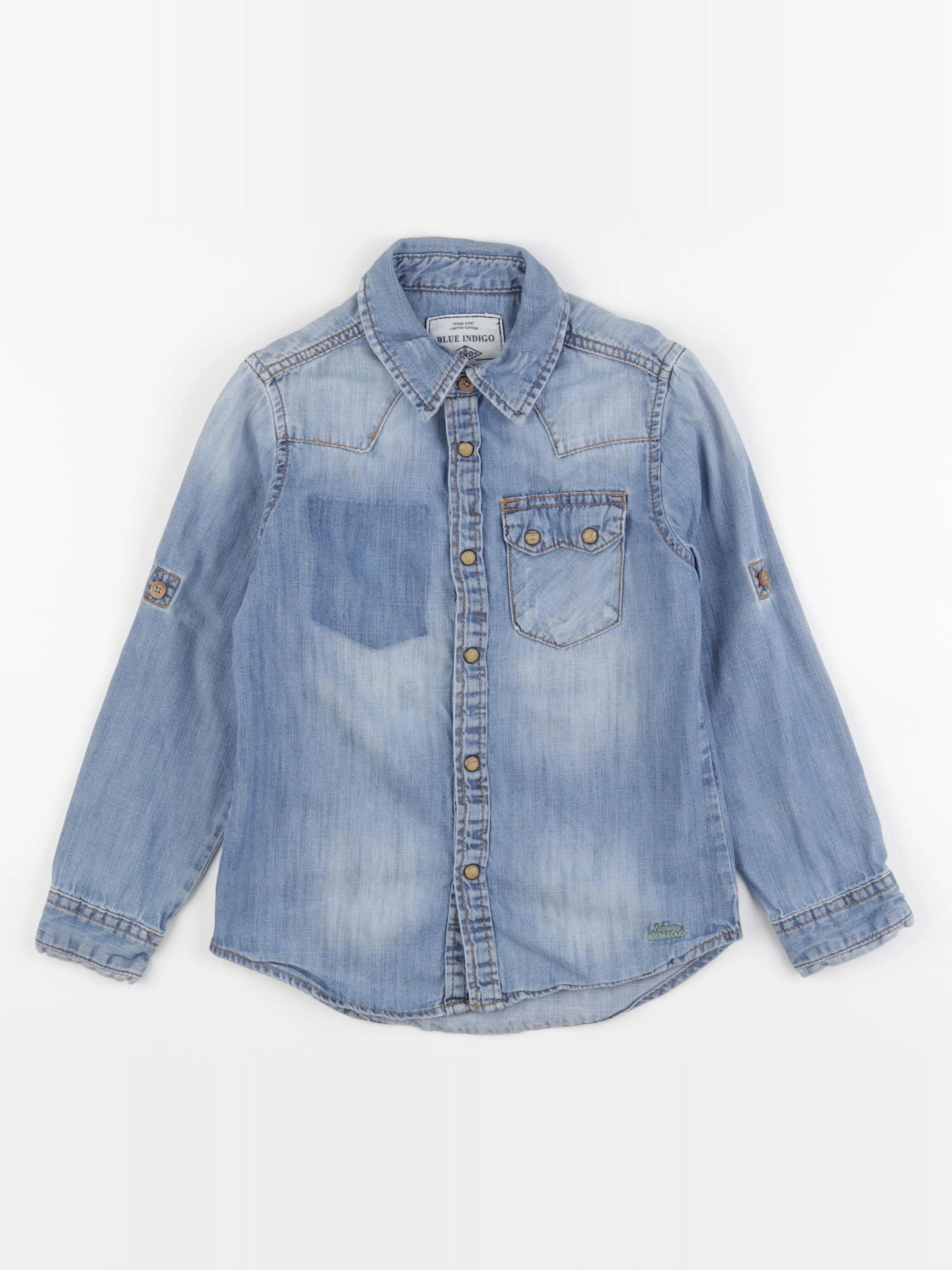 Zara - chemise imprimé au dos bleu - 5/6 ans