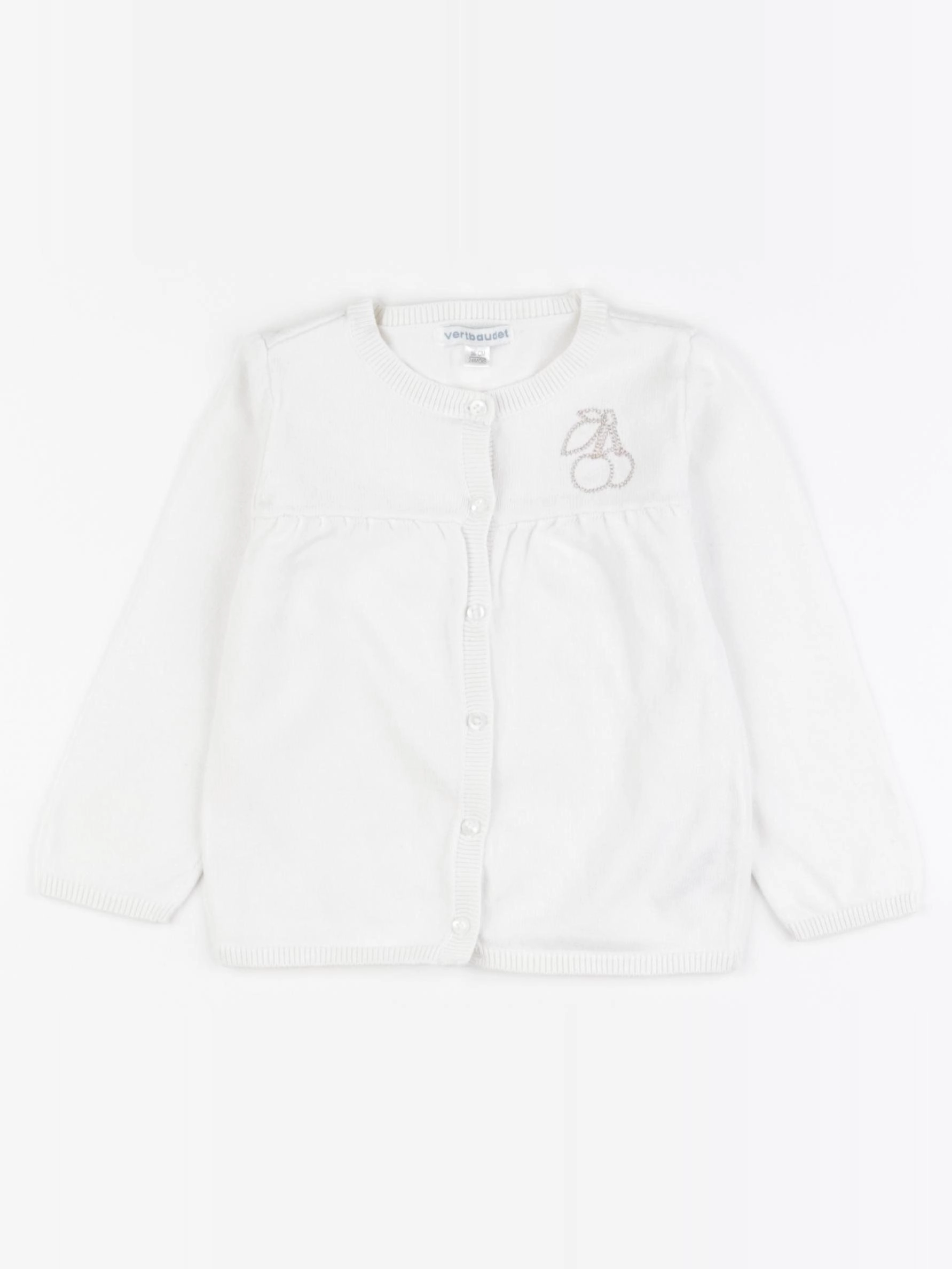 Vertbaudet - gilet blanc, or - 24 mois