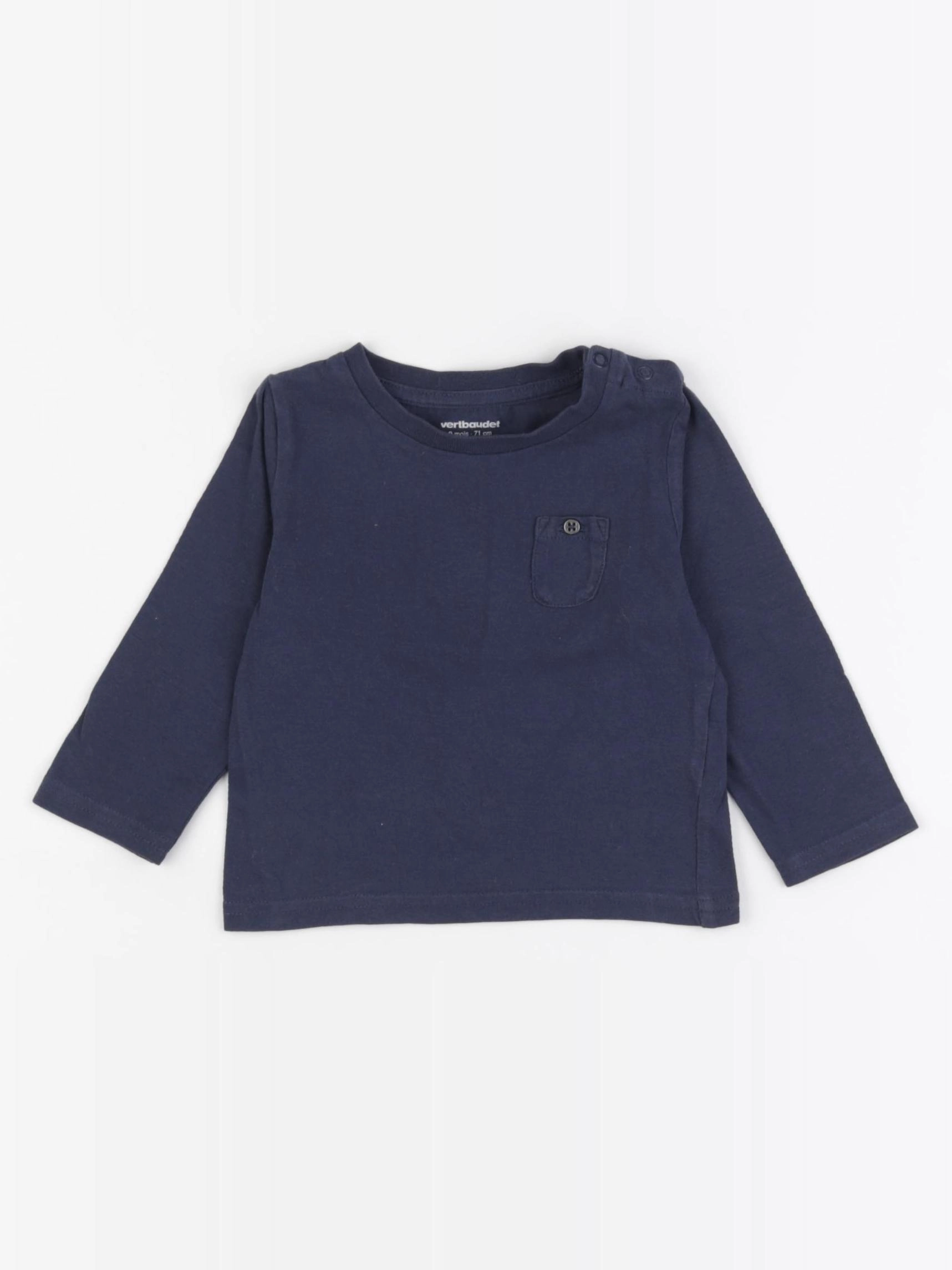 Vertbaudet - tee-shirt bleu - 9 mois