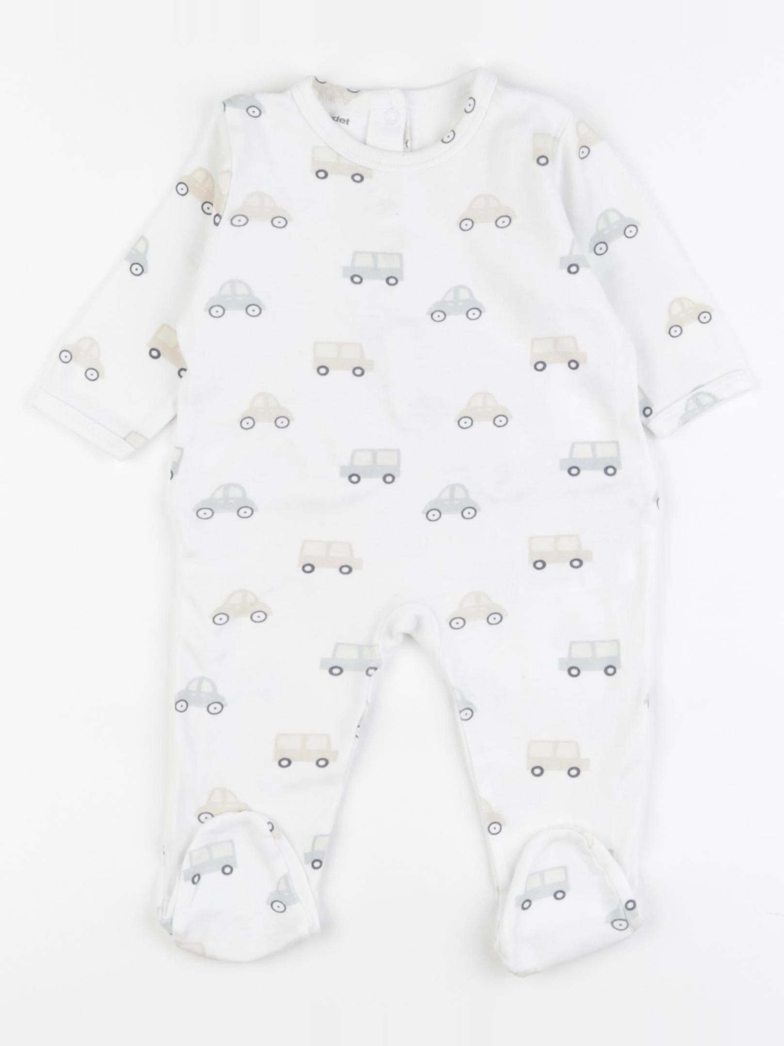 Vertbaudet - pyjama coton blanc - 6 mois