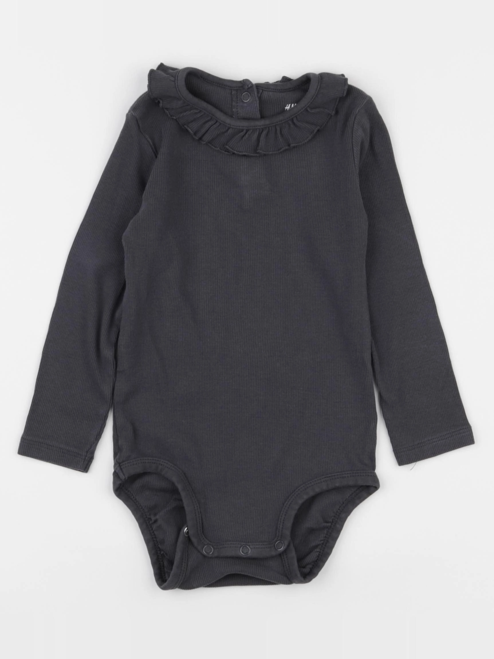 H&M - body à col noir - 18/24 mois