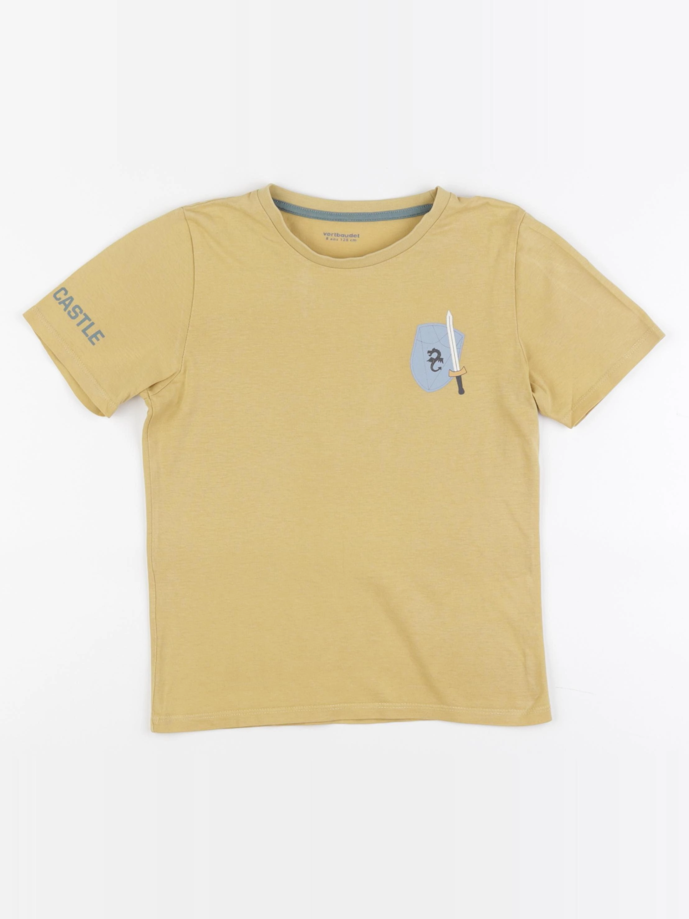 Vertbaudet - tee-shirt jaune - 8 ans