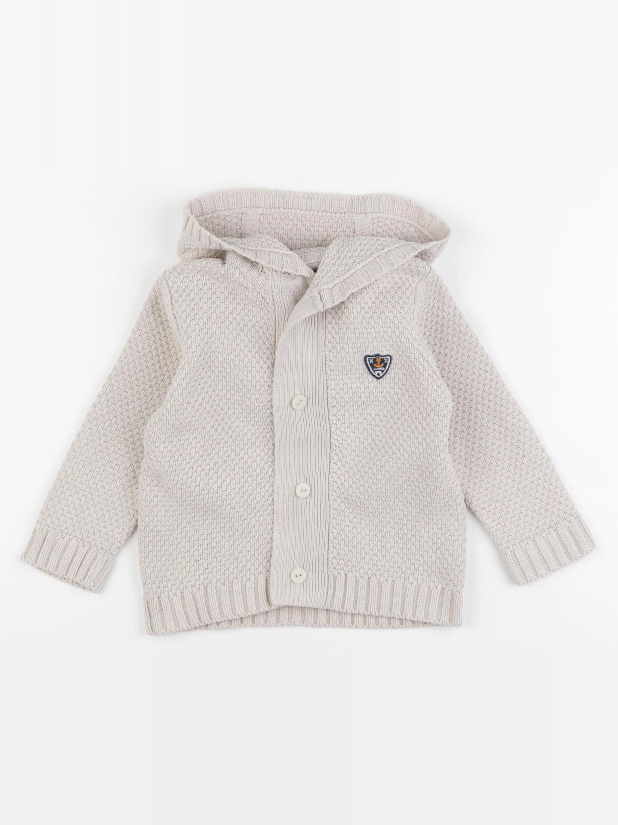 Vertbaudet - gilet beige - 24 mois