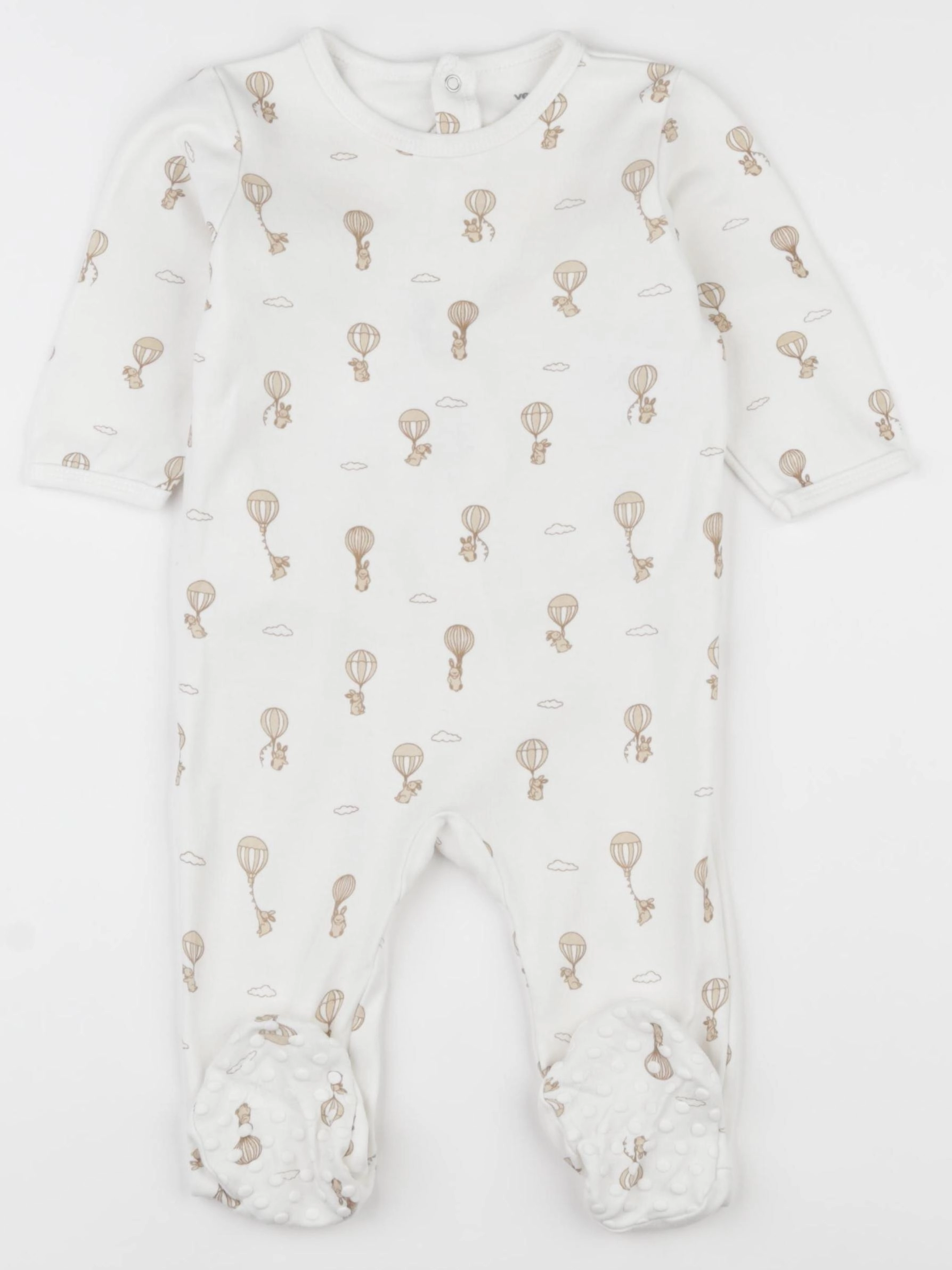Vertbaudet - pyjama coton blanc - 9 mois