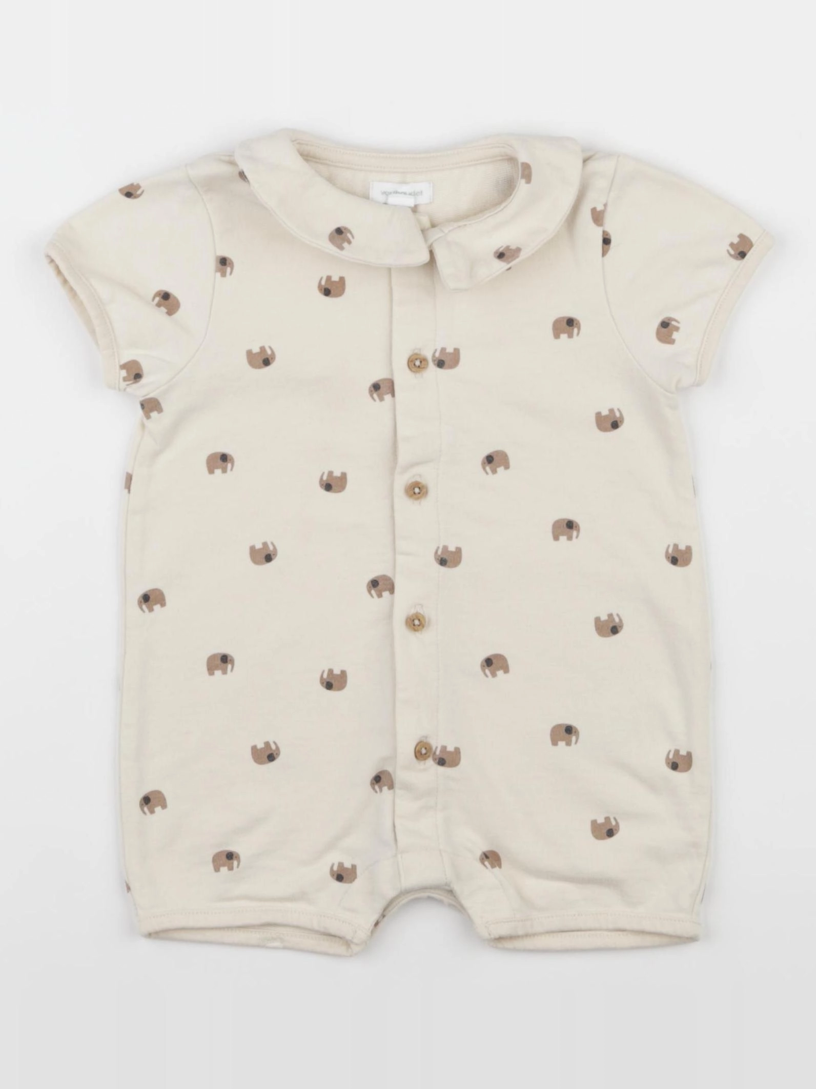 Vertbaudet - combinaison beige - 12 mois