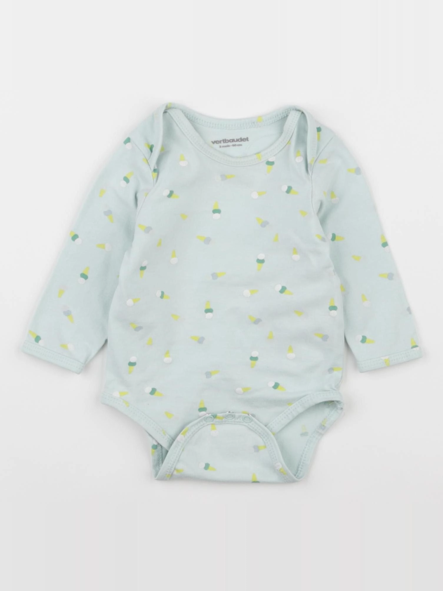 Vertbaudet - body bleu - 3 mois