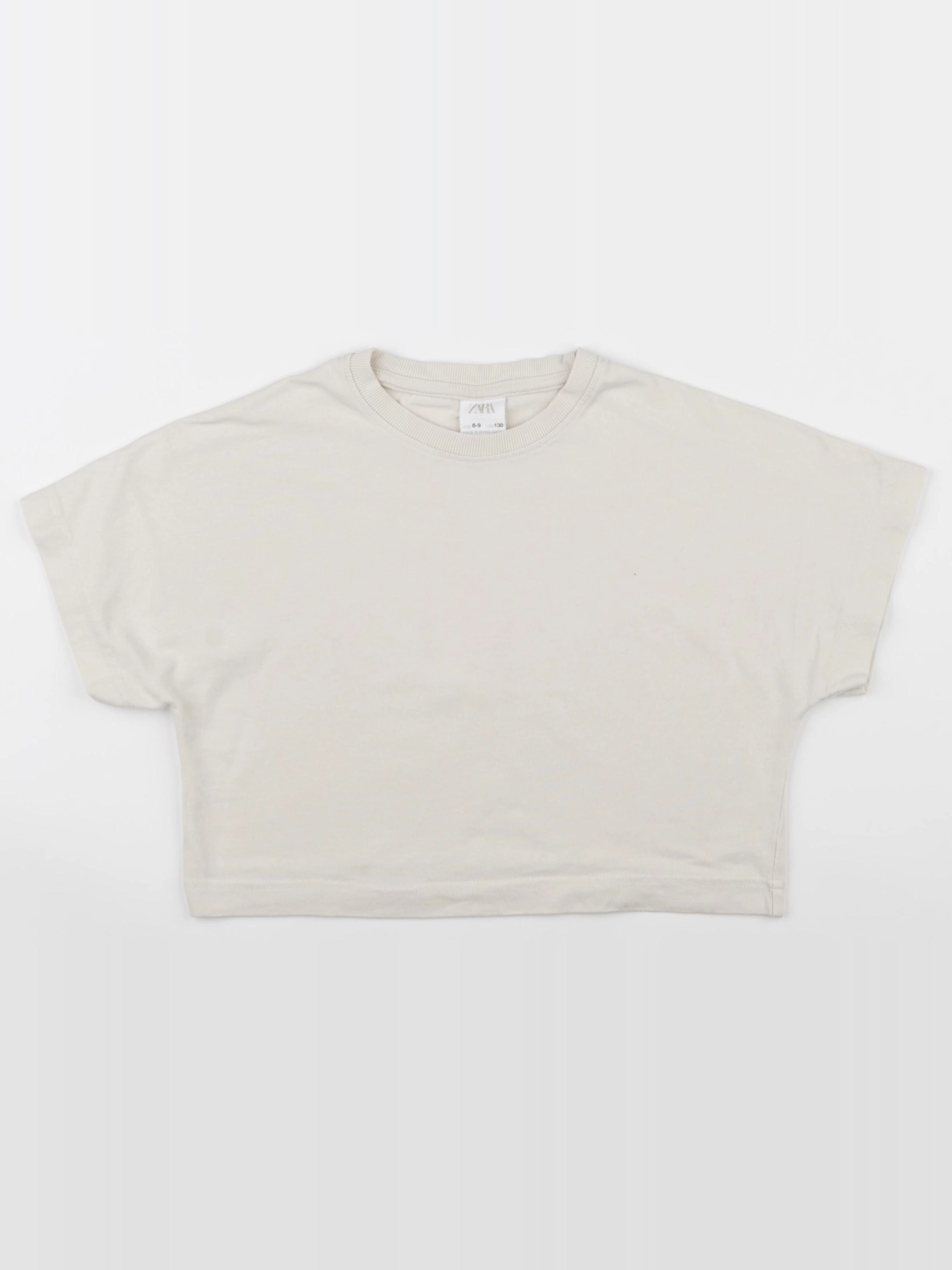 Zara - tee-shirt beige - 8/9 ans