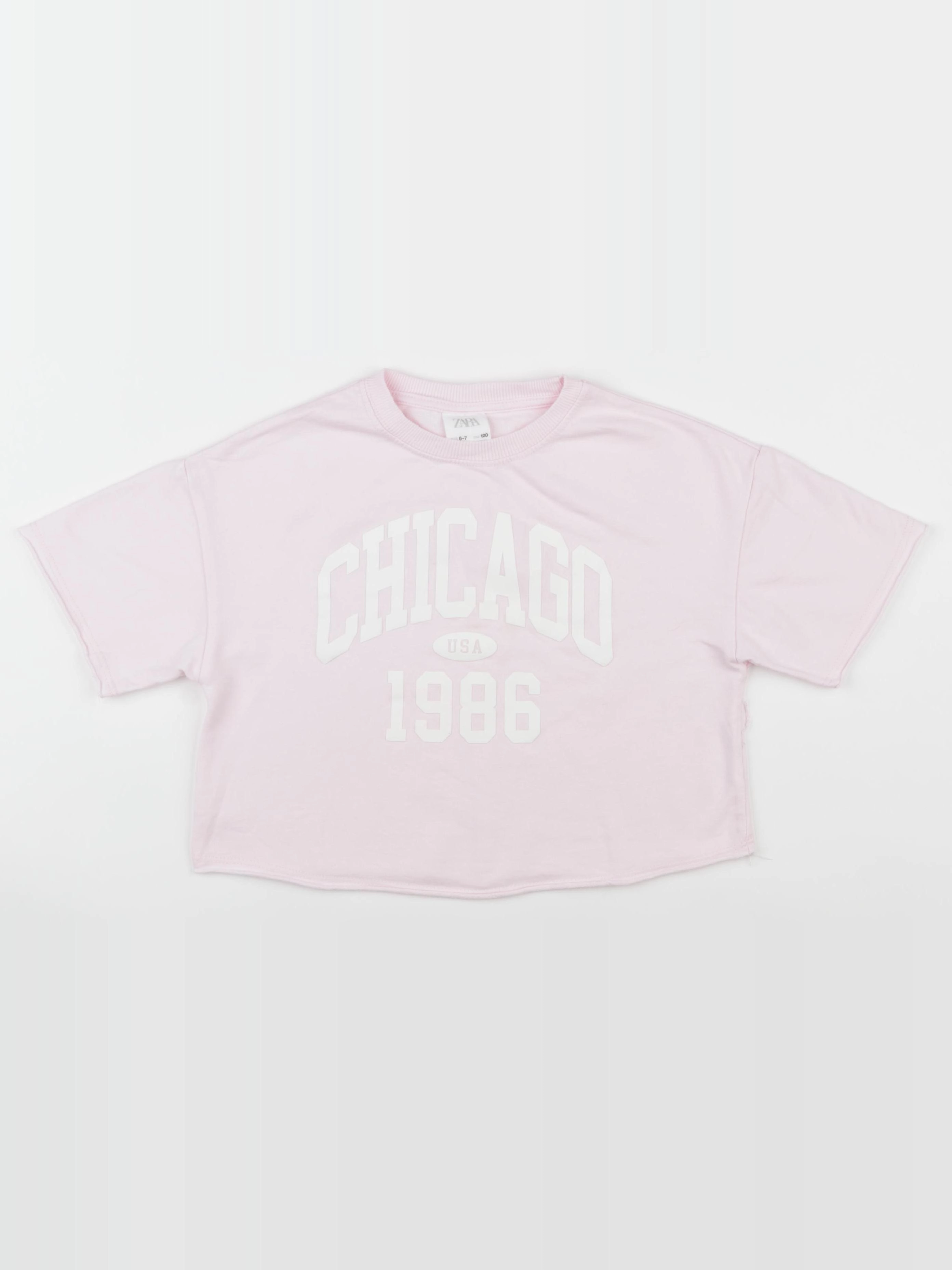Zara - tee-shirt rose - 6/7 ans