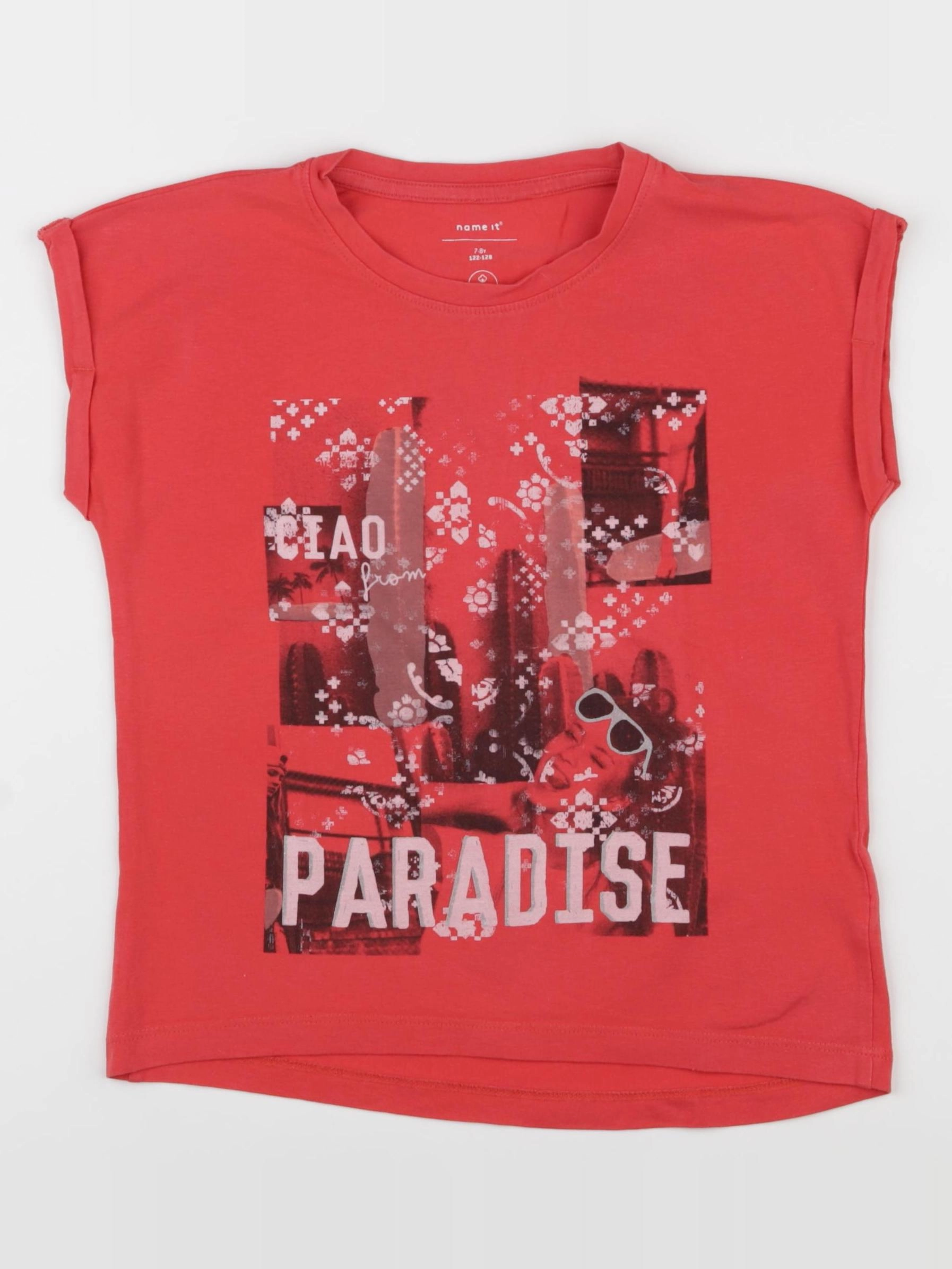 Name it - tee-shirt rouge - 7/8 ans