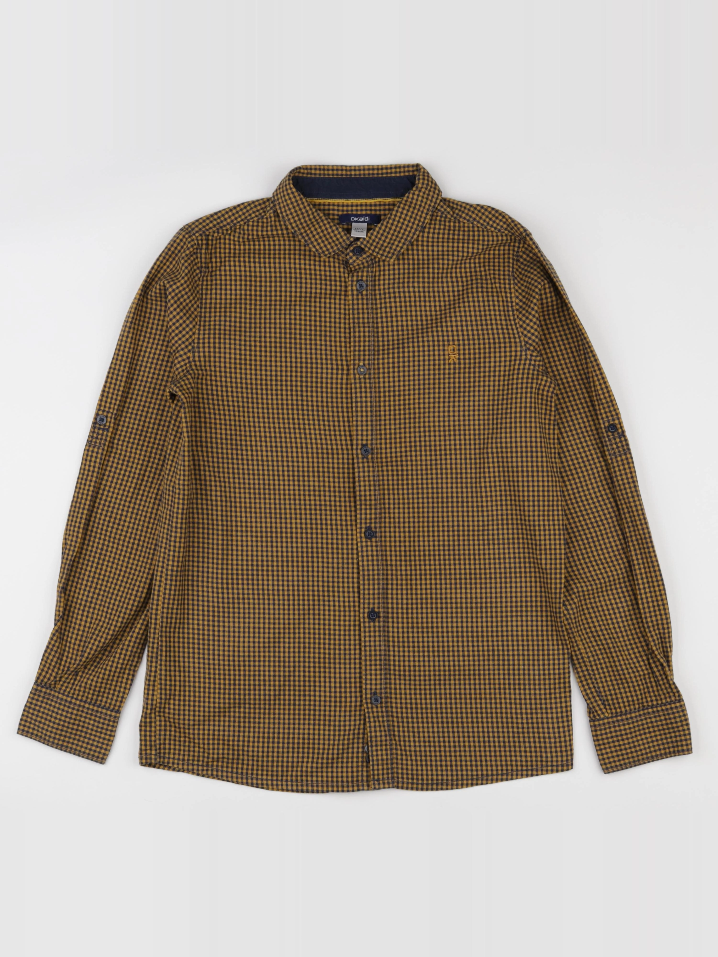 Okaidi - chemise jaune, bleu - 12 ans