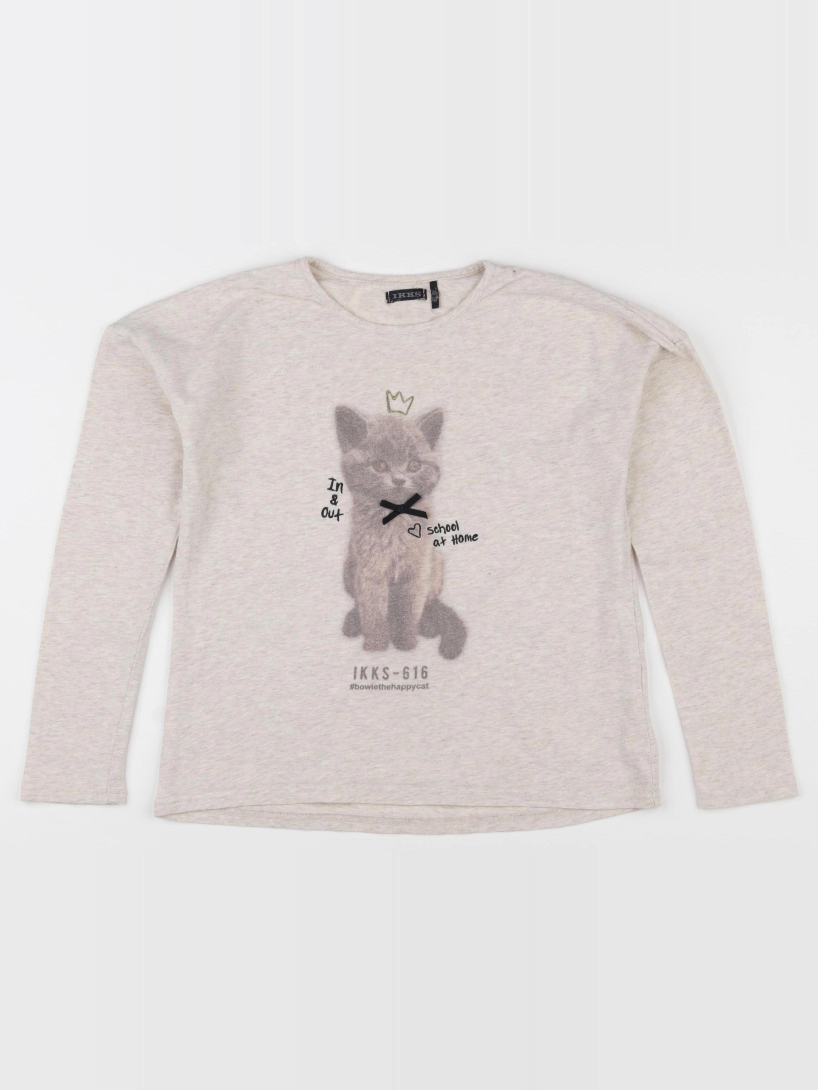 IKKS - tee-shirt beige, or - 10 ans
