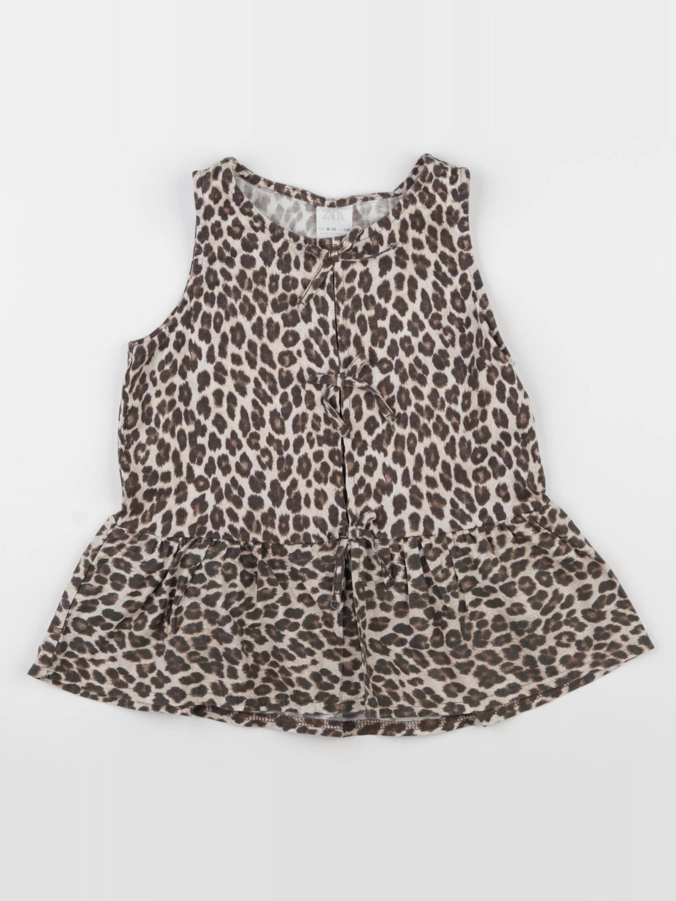 Zara - blouse marron - 9/10 ans