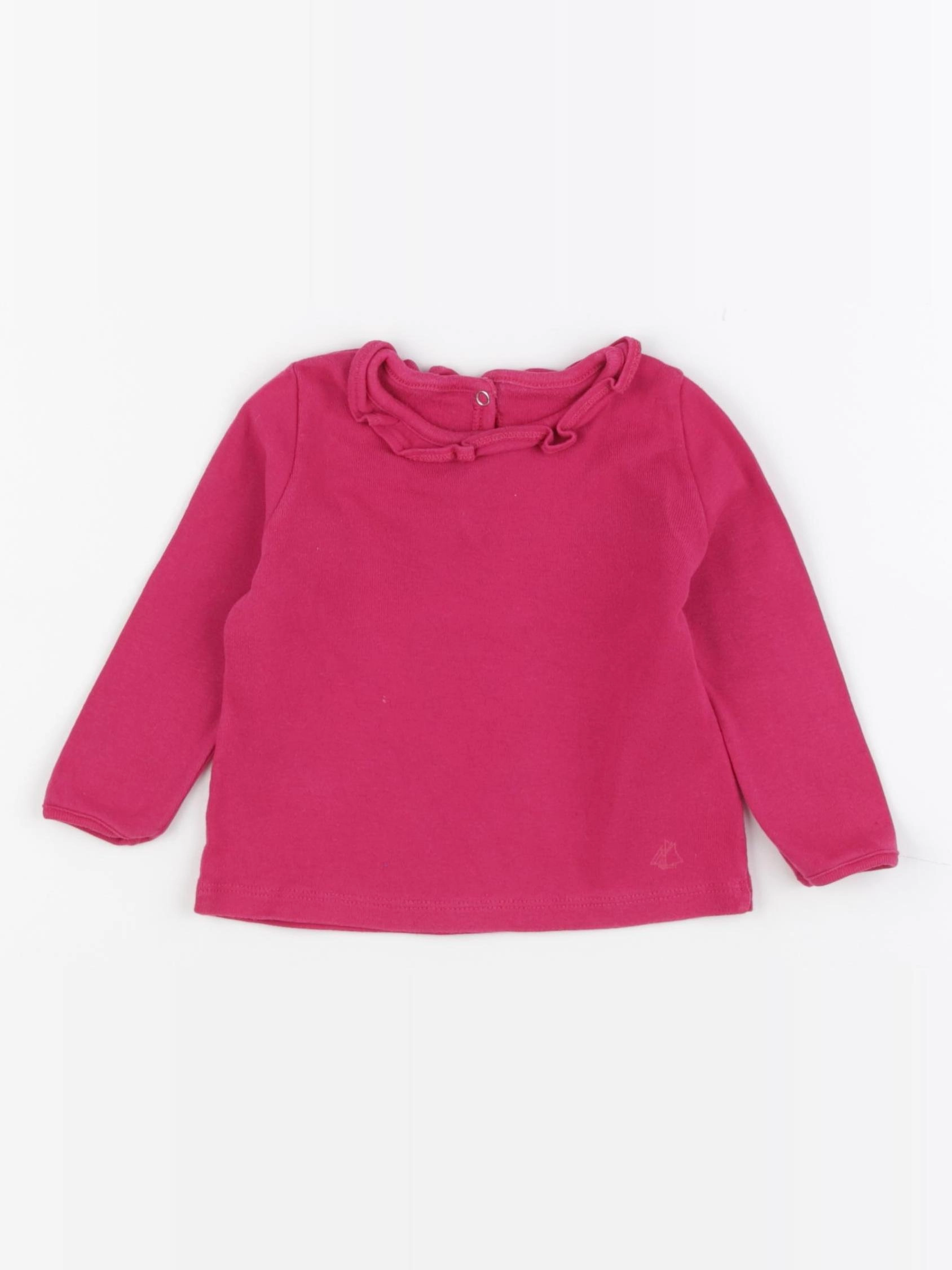 Petit Bateau - tee-shirt rose - 12 mois