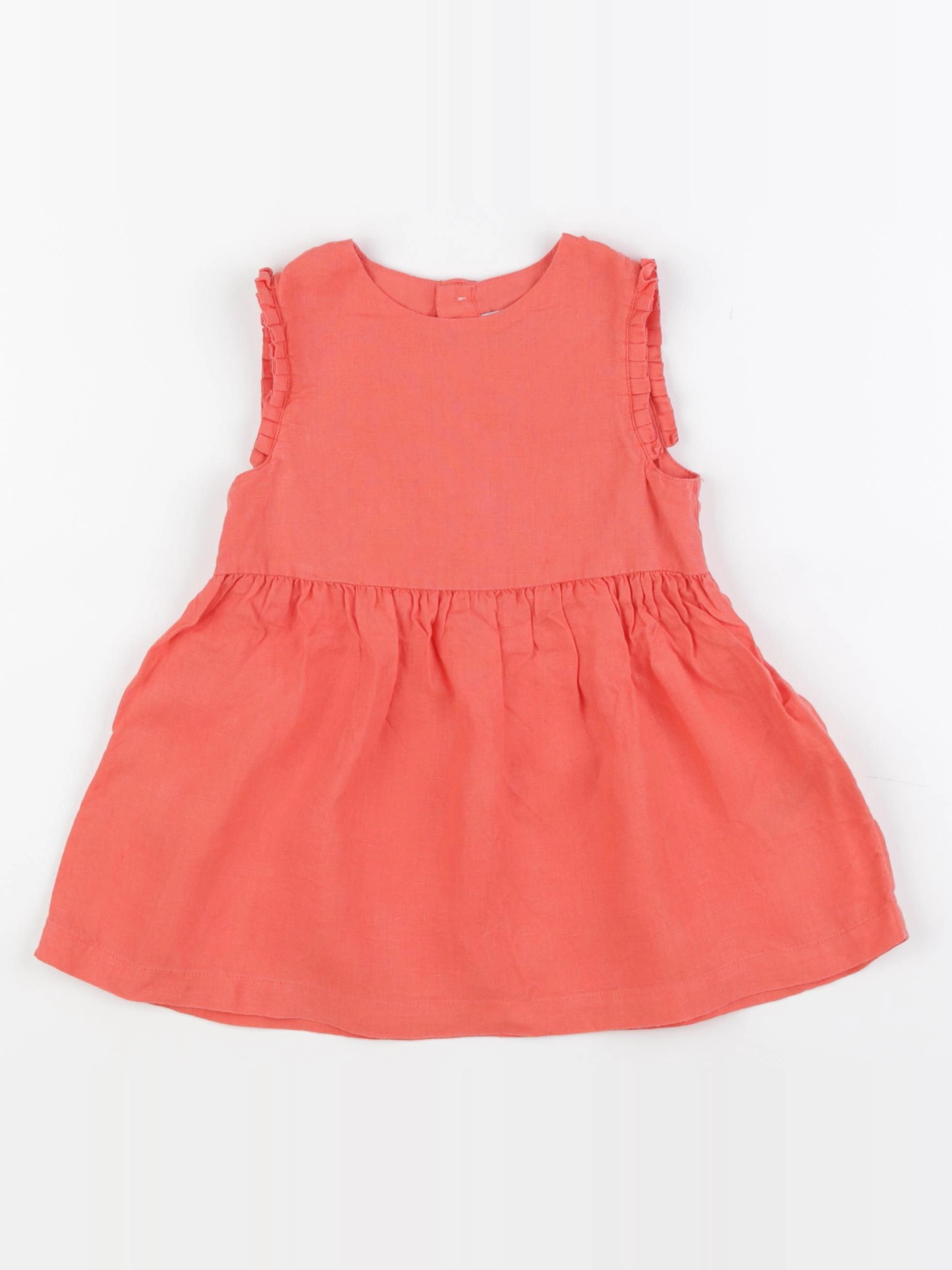 Petit Bateau - robe orange - 18 mois