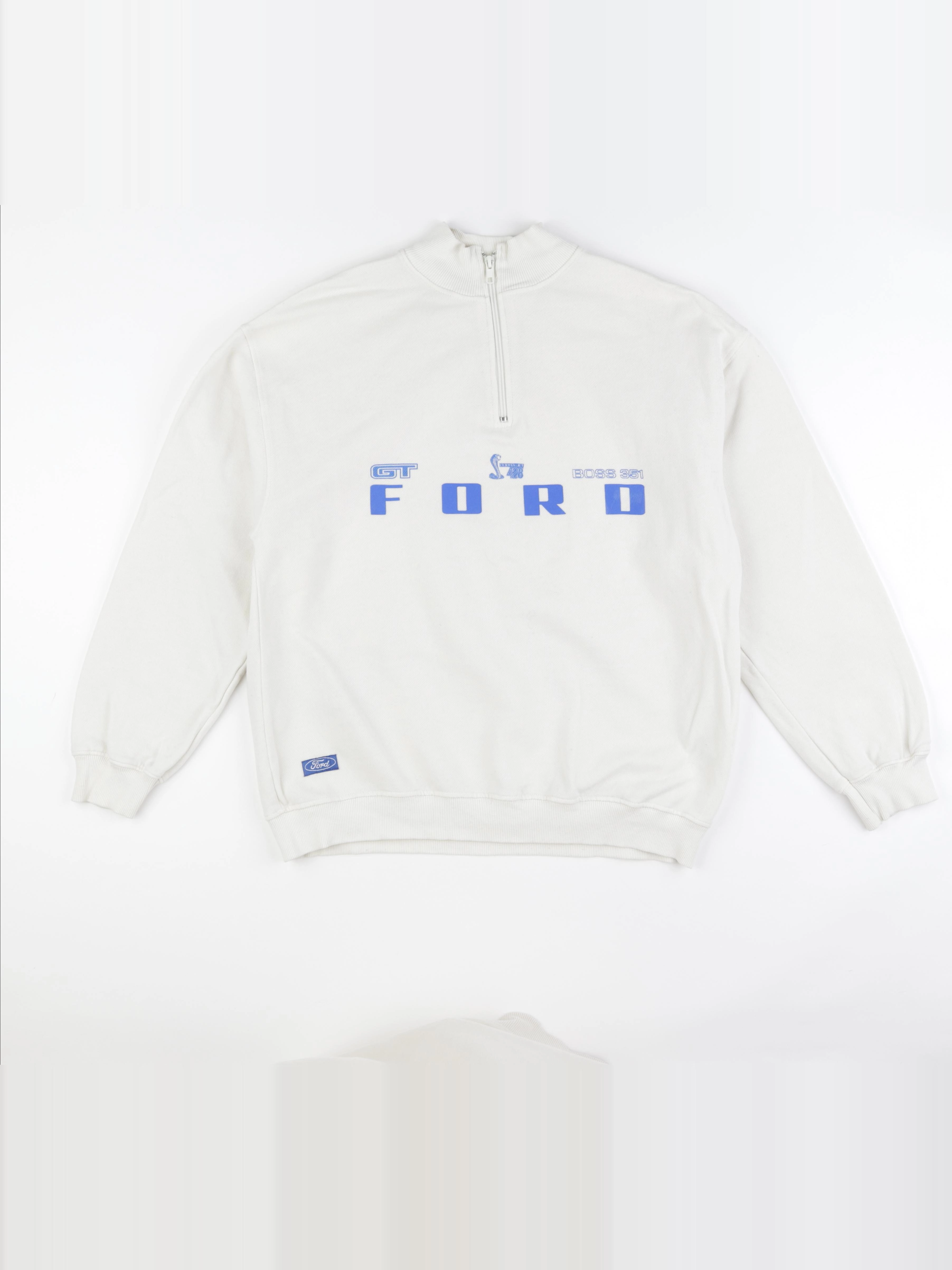 Zara - sweat imprimé au dos blanc, bleu - 11/12 ans