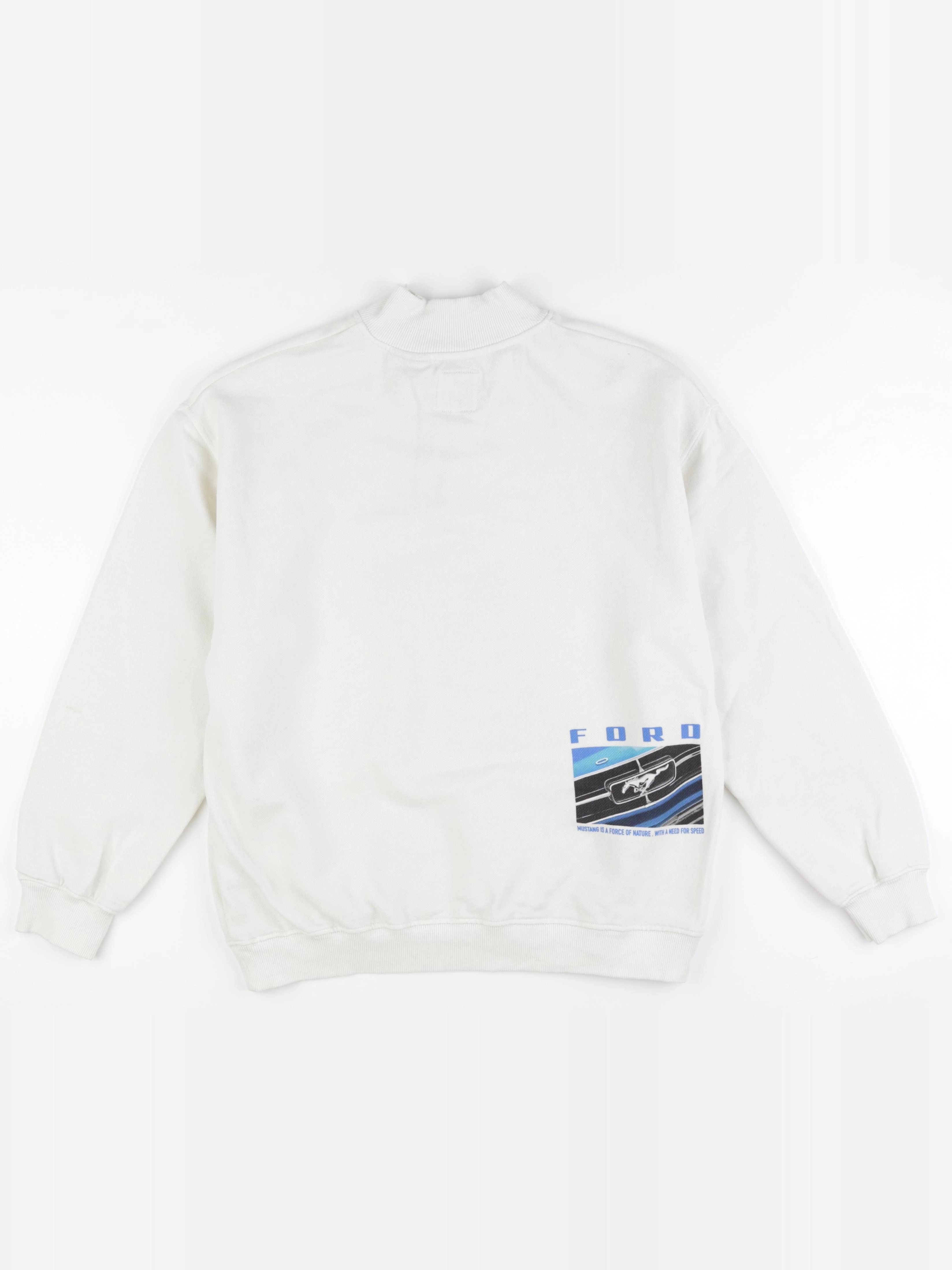 Zara - sweat imprimé au dos blanc, bleu - 11/12 ans
