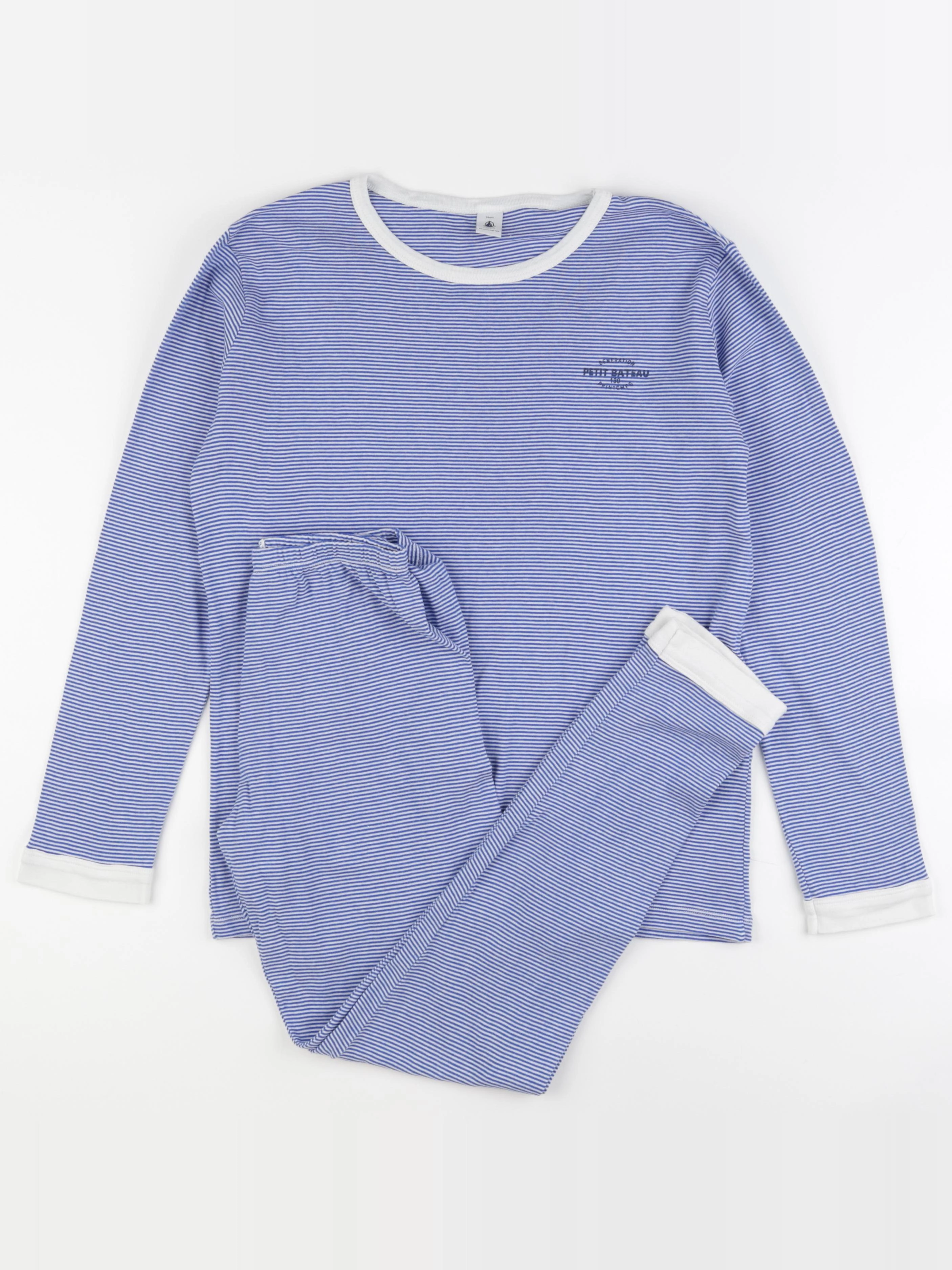 Petit Bateau - pyjama coton bleu - 14 ans