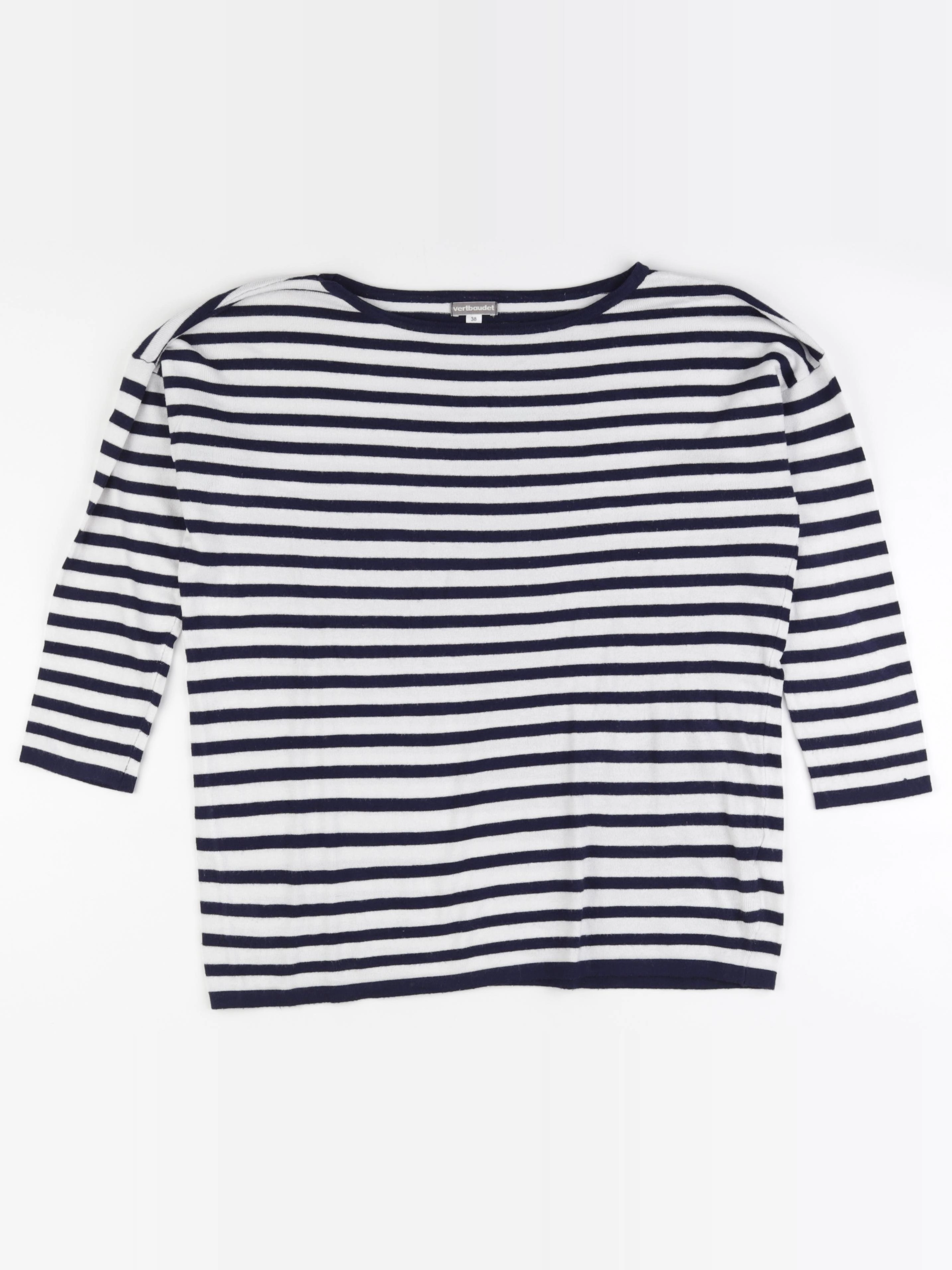 Vertbaudet - pull grossesse bleu, blanc - 38
