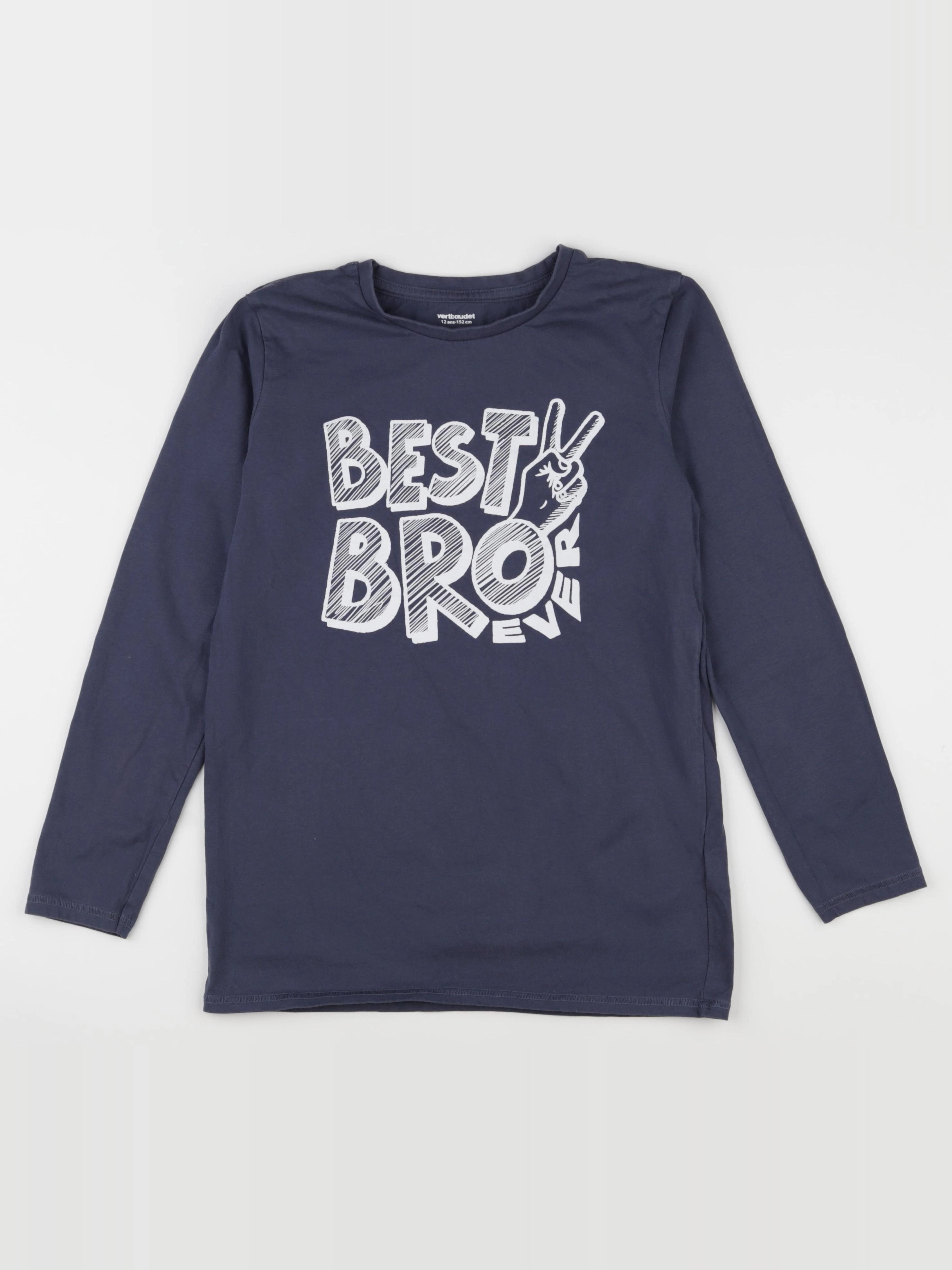 Vertbaudet - tee-shirt bleu - 12 ans
