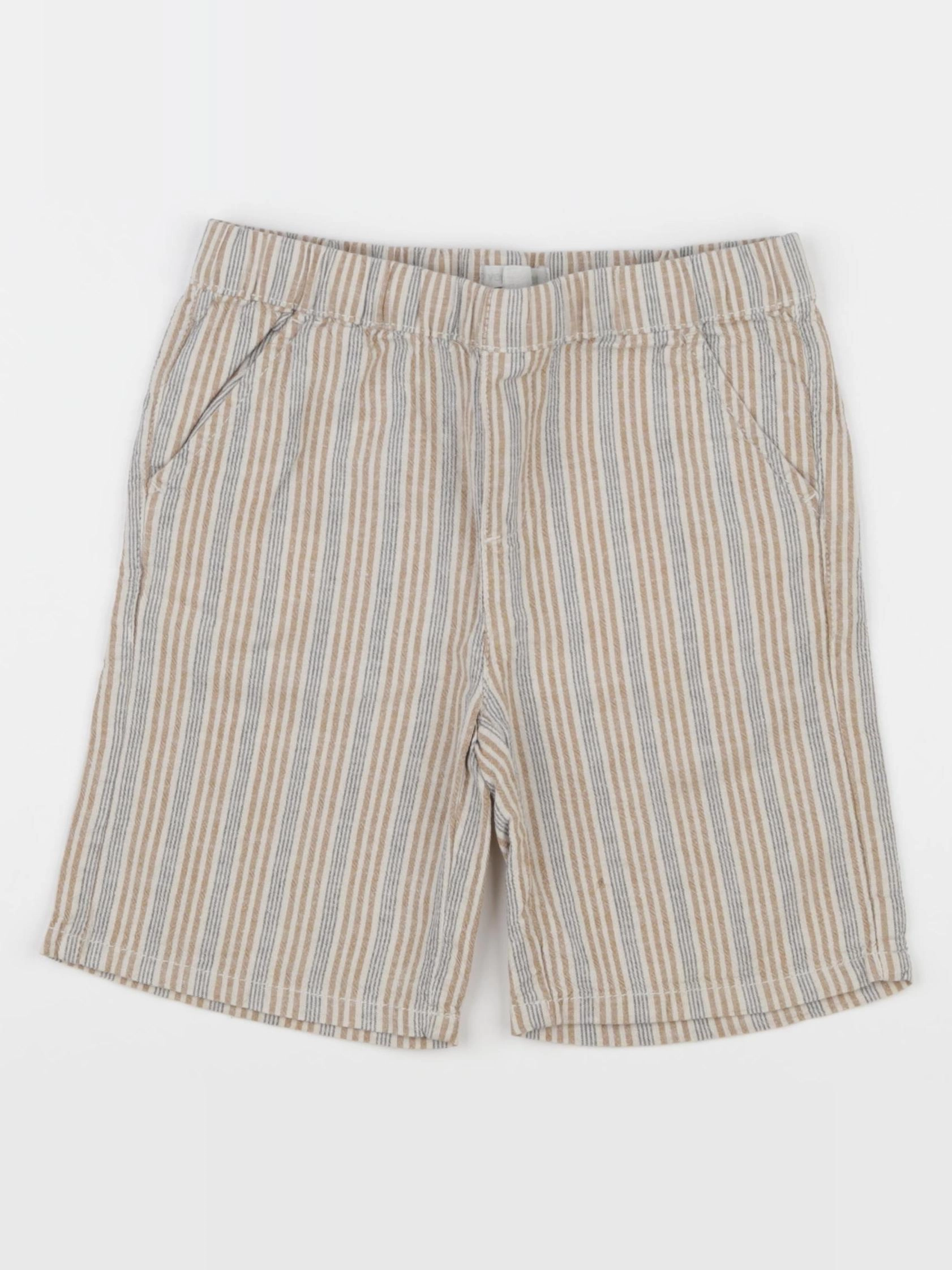 Vertbaudet - short marron, beige - 6 ans