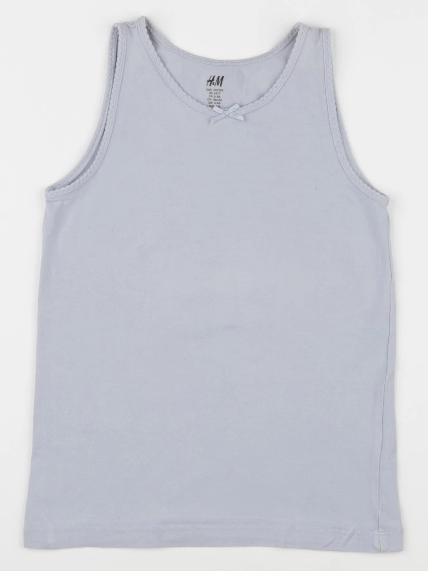 H&M - maillot de corps bleu - 6/8 ans