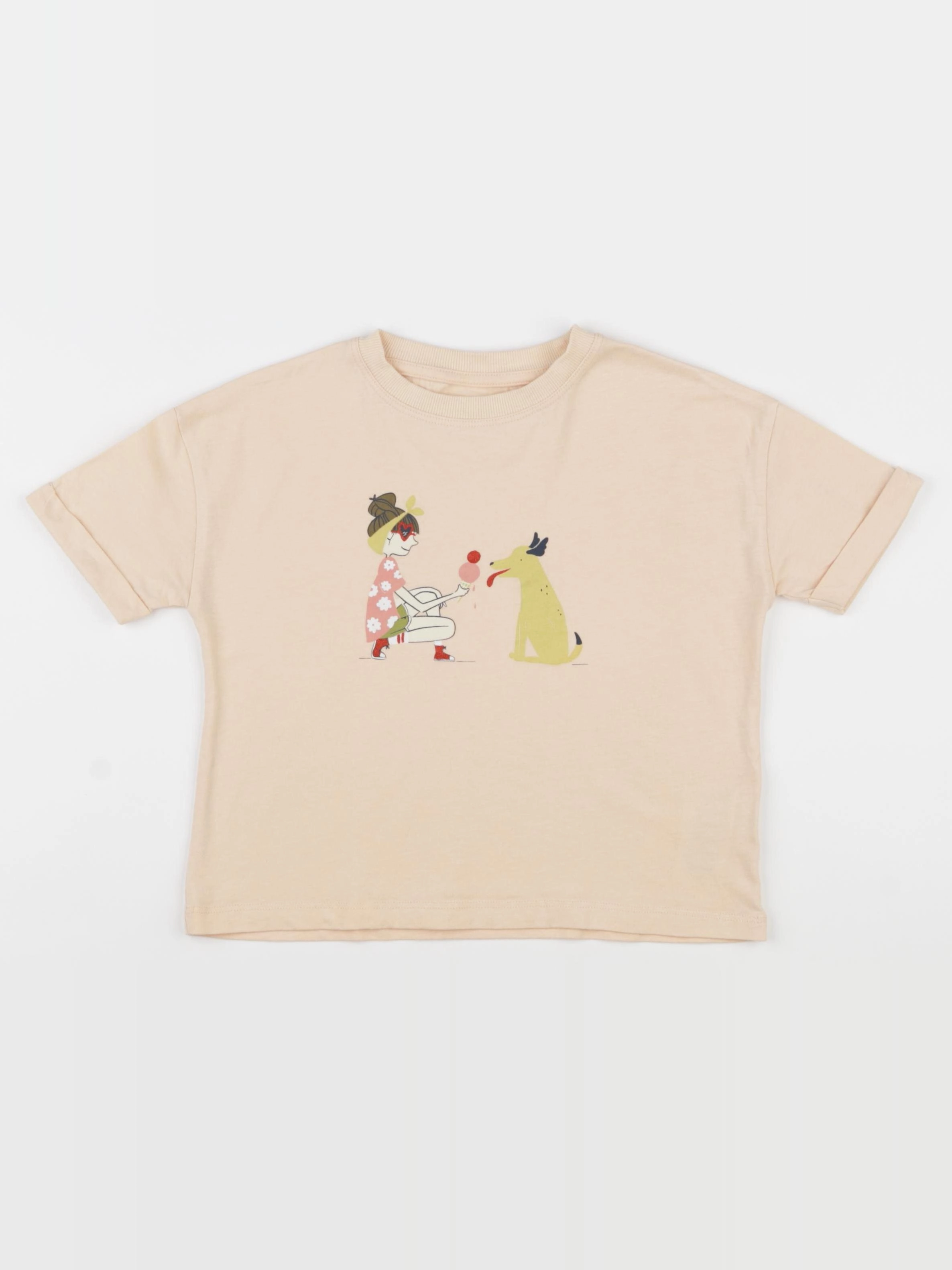 Vertbaudet - tee-shirt orange - 4 ans