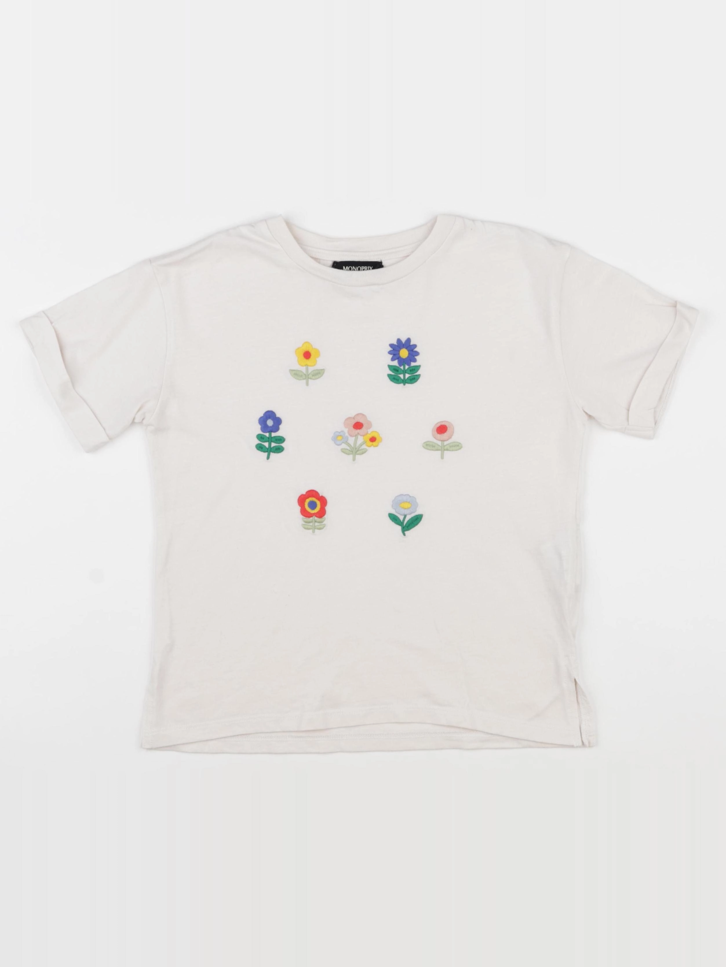 Monoprix - tee-shirt blanc - 8 ans