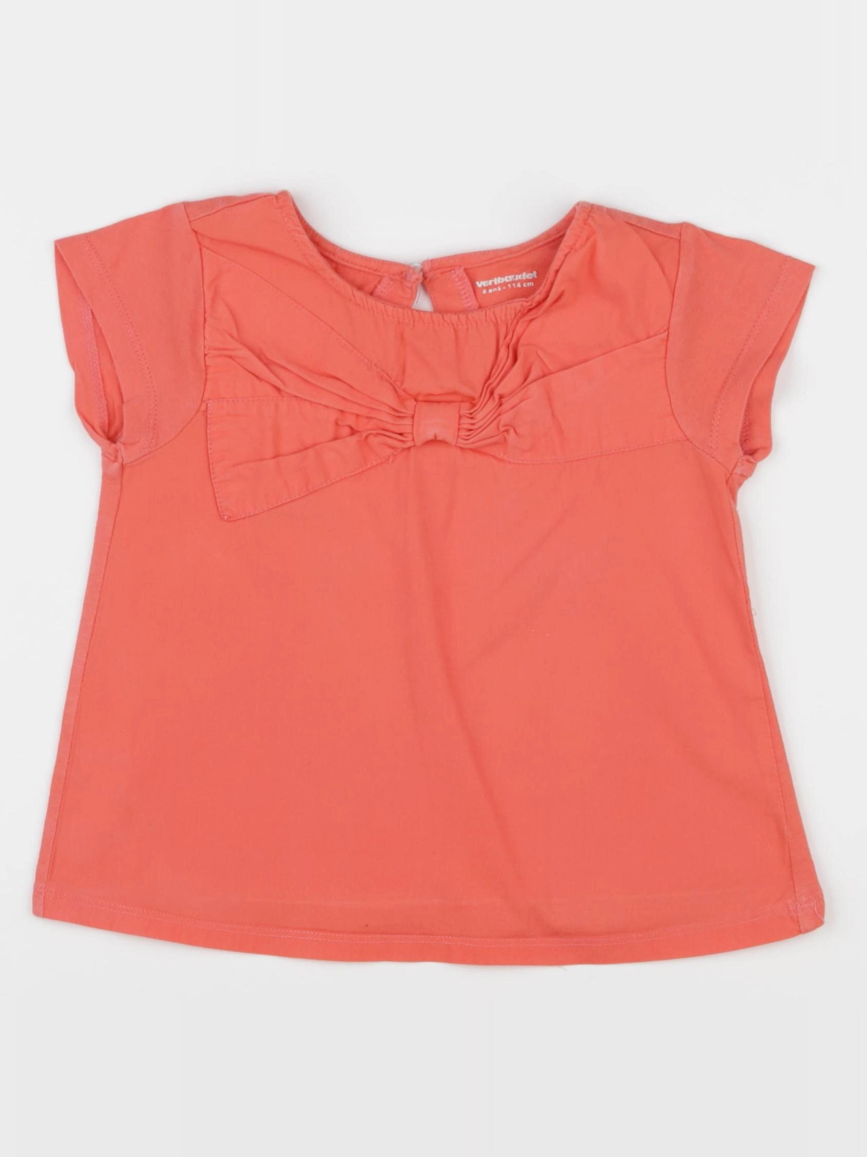 Vertbaudet - tee-shirt rouge - 6 ans