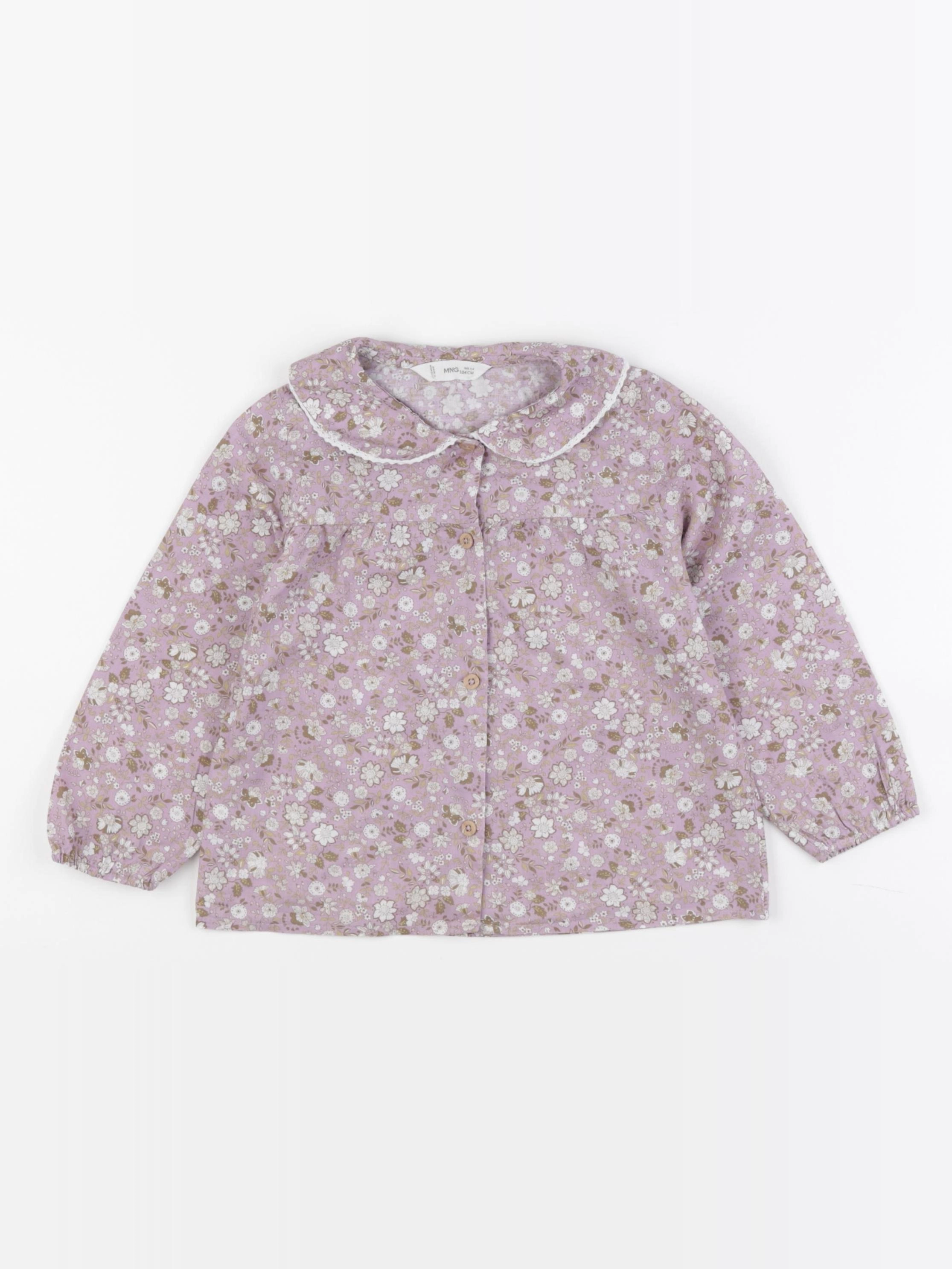 Mango - blouse violet - 3/4 ans