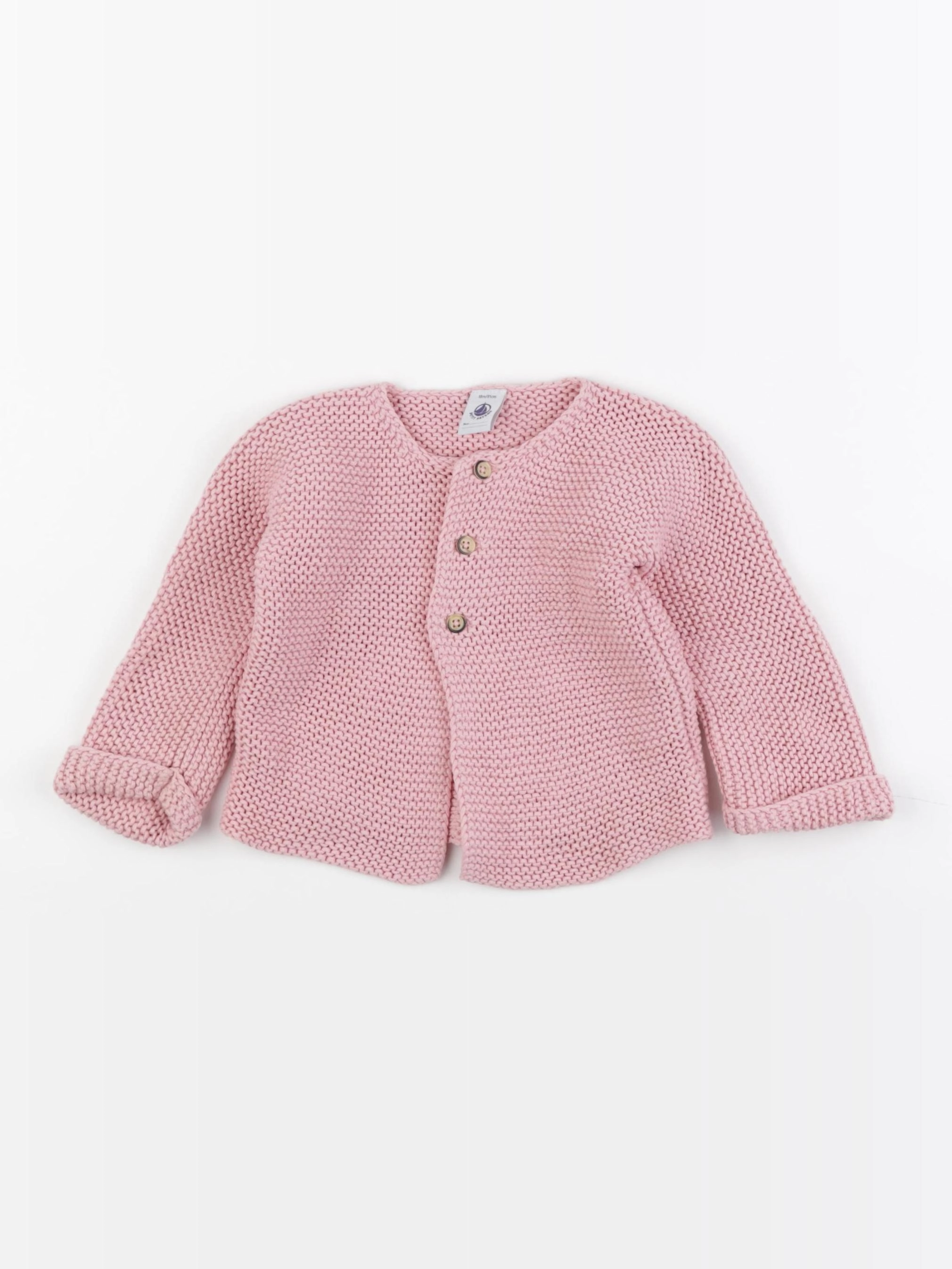 Petit Bateau - gilet rose - 18 mois