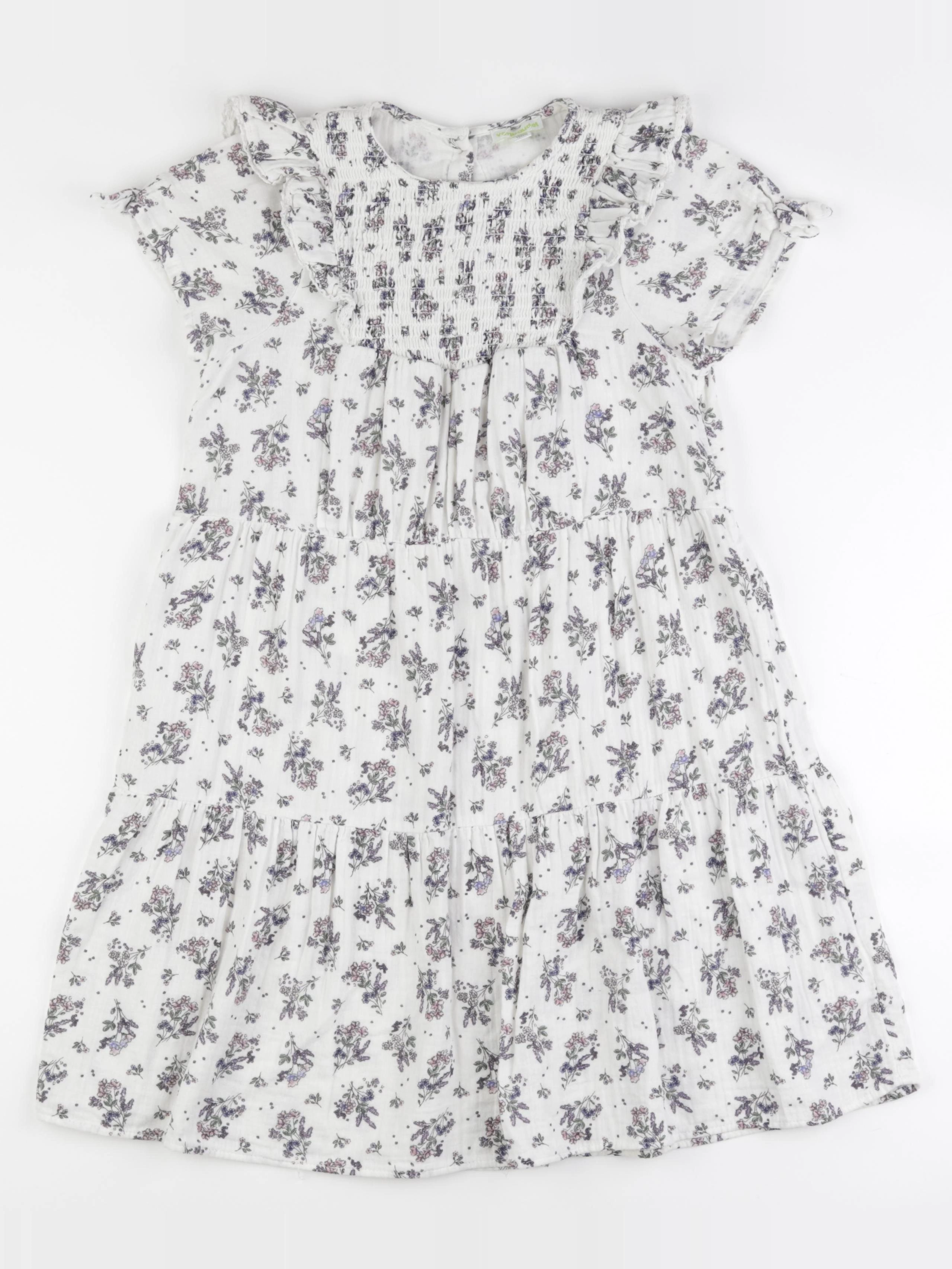 Vertbaudet - robe blanc, violet - 12 ans
