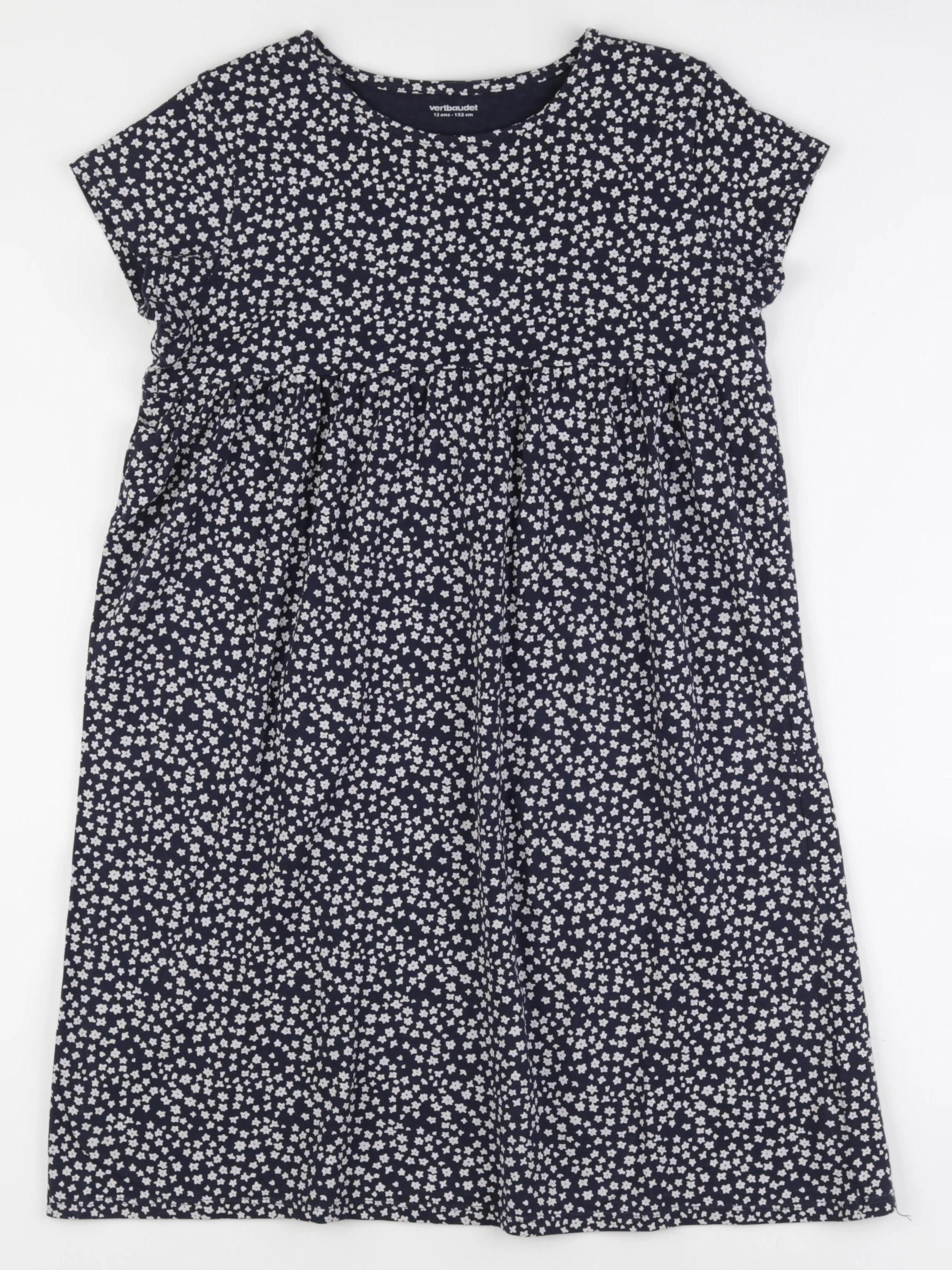 Vertbaudet - robe blanc, bleu - 12 ans