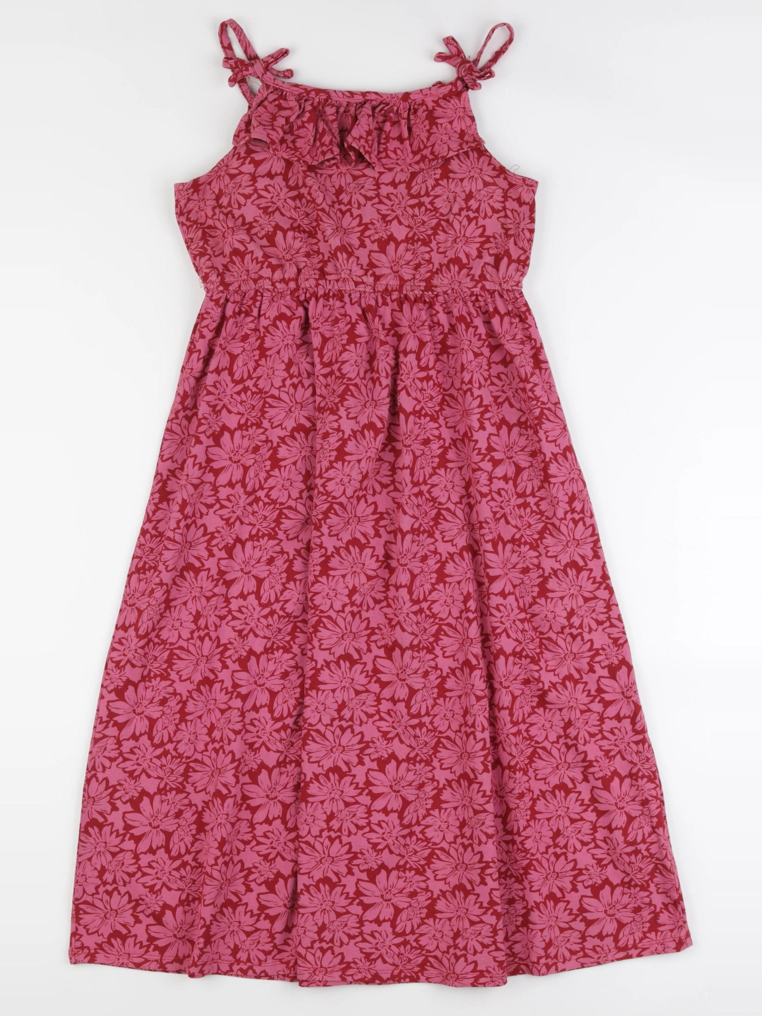 Vertbaudet - robe longue rouge, rose - 12 ans