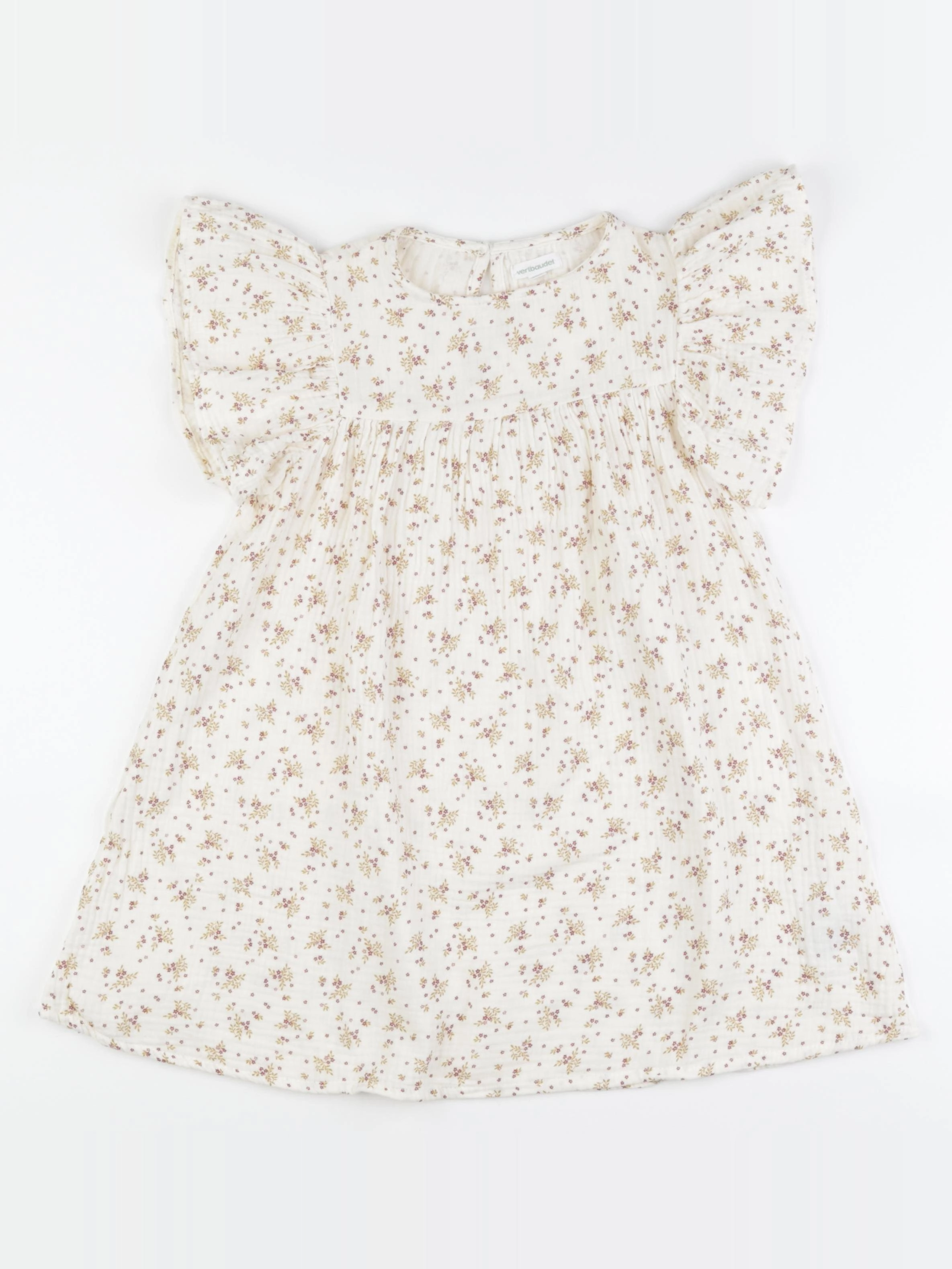 Vertbaudet - robe beige - 7 ans