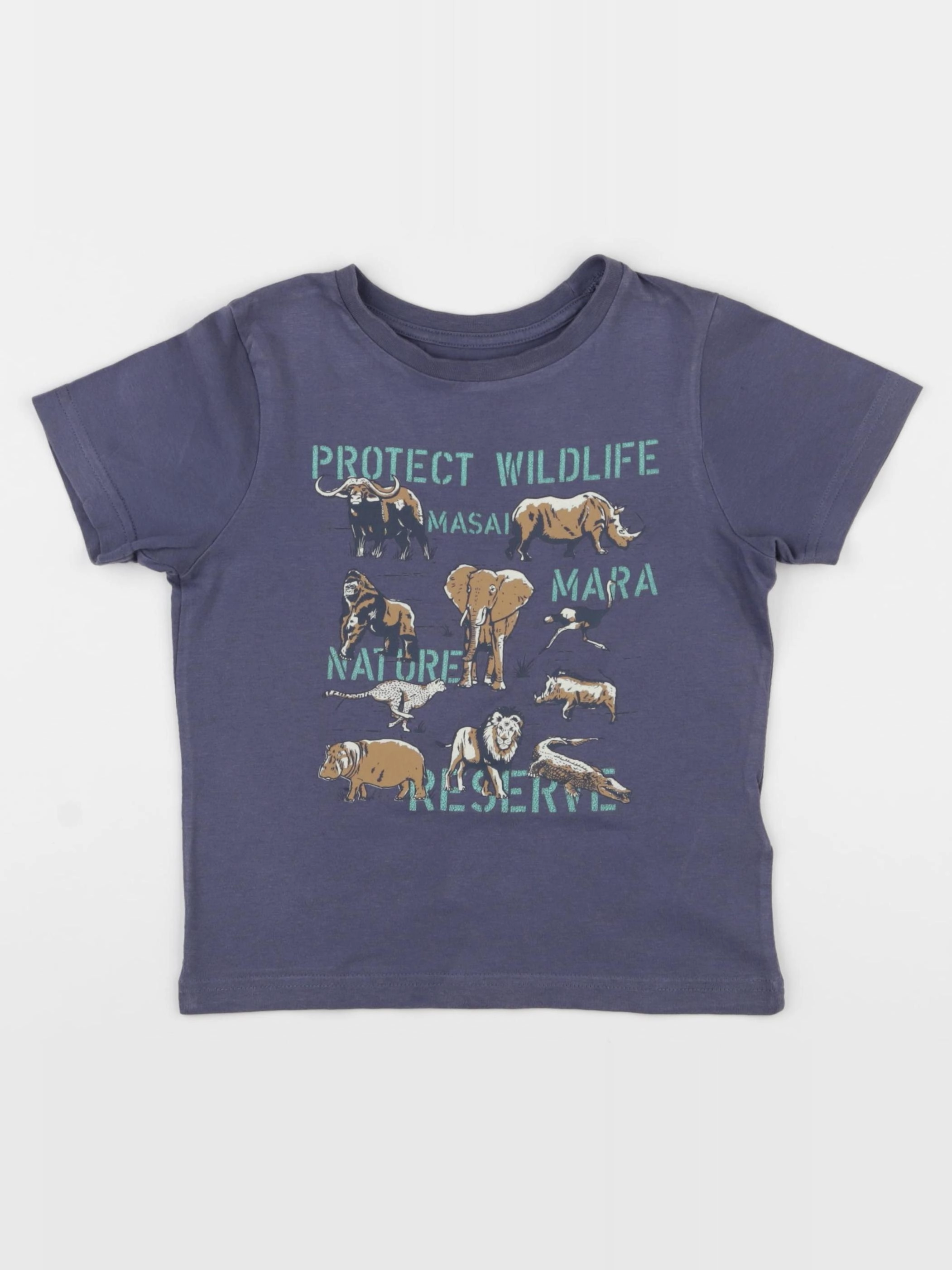 Vertbaudet - tee-shirt bleu - 5 ans