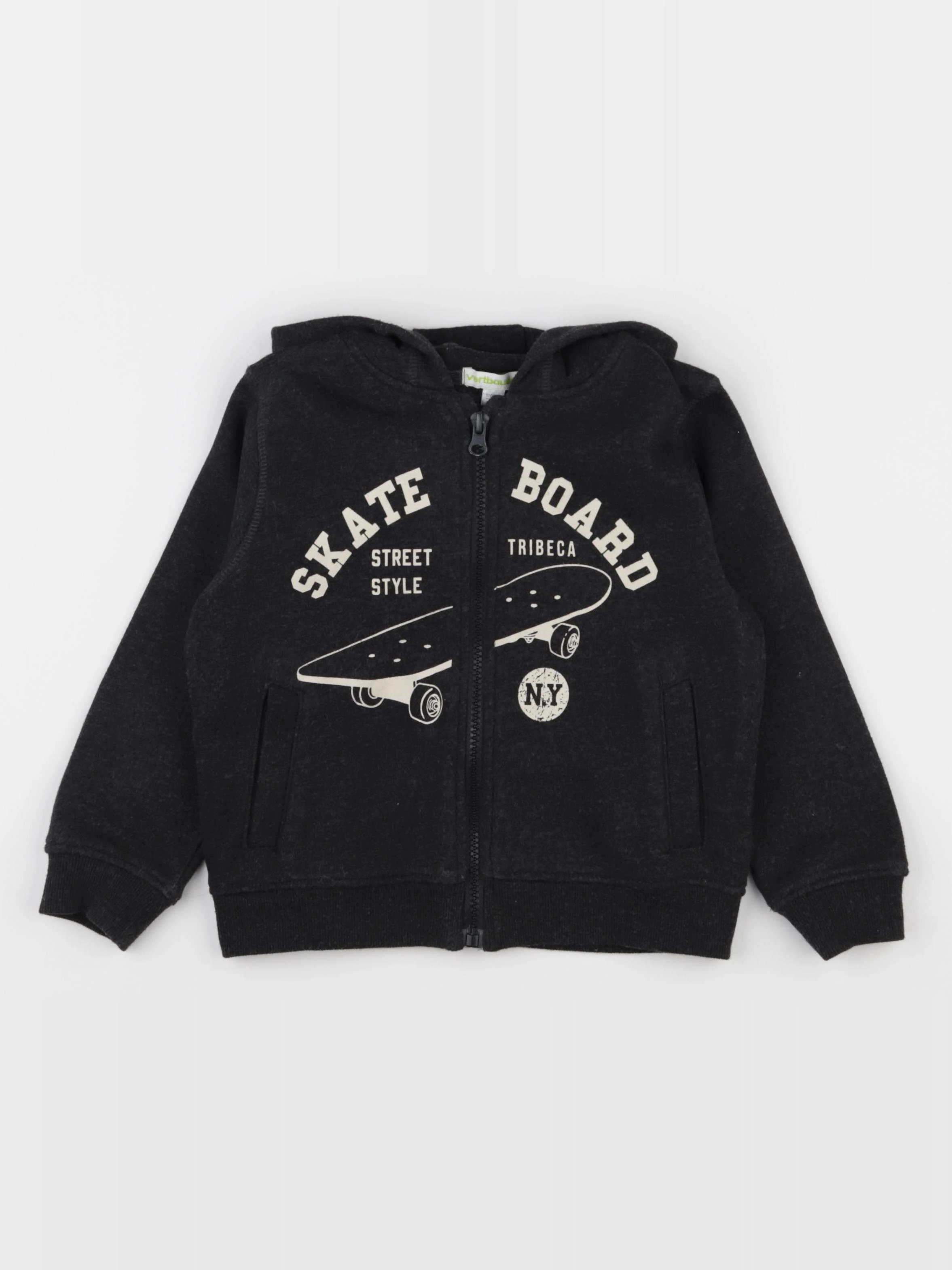Vertbaudet - sweat noir - 5 ans