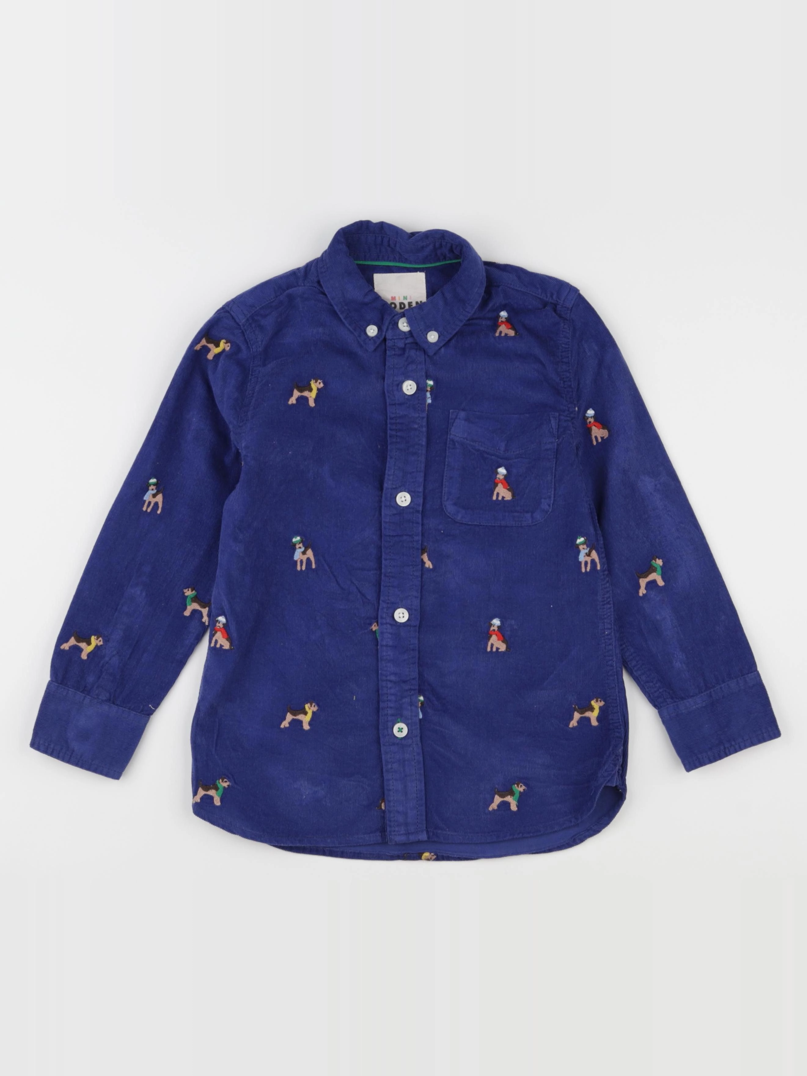 Mini Boden - chemise bleu - 5/6 ans