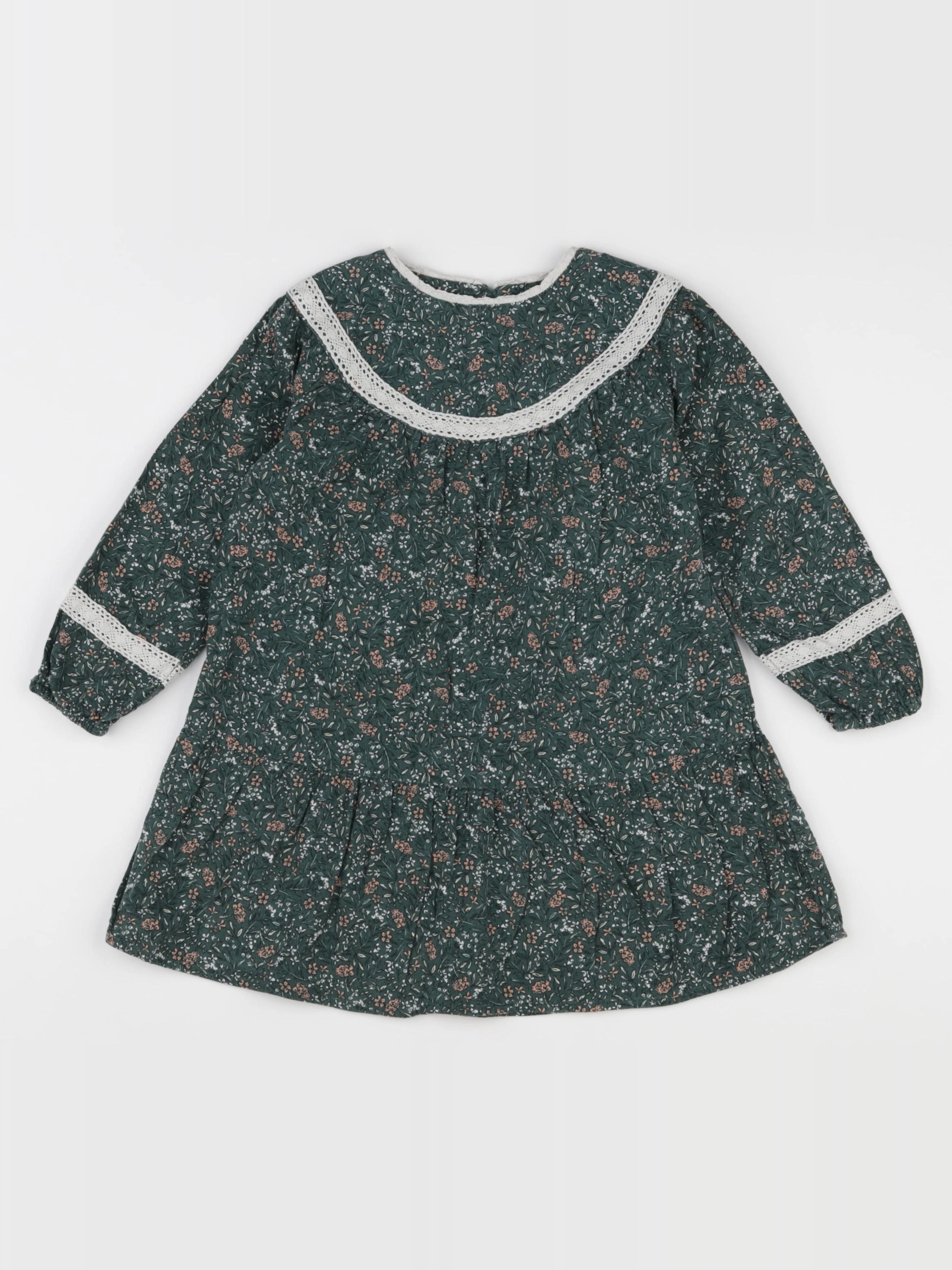 Vertbaudet - robe vert - 4 ans