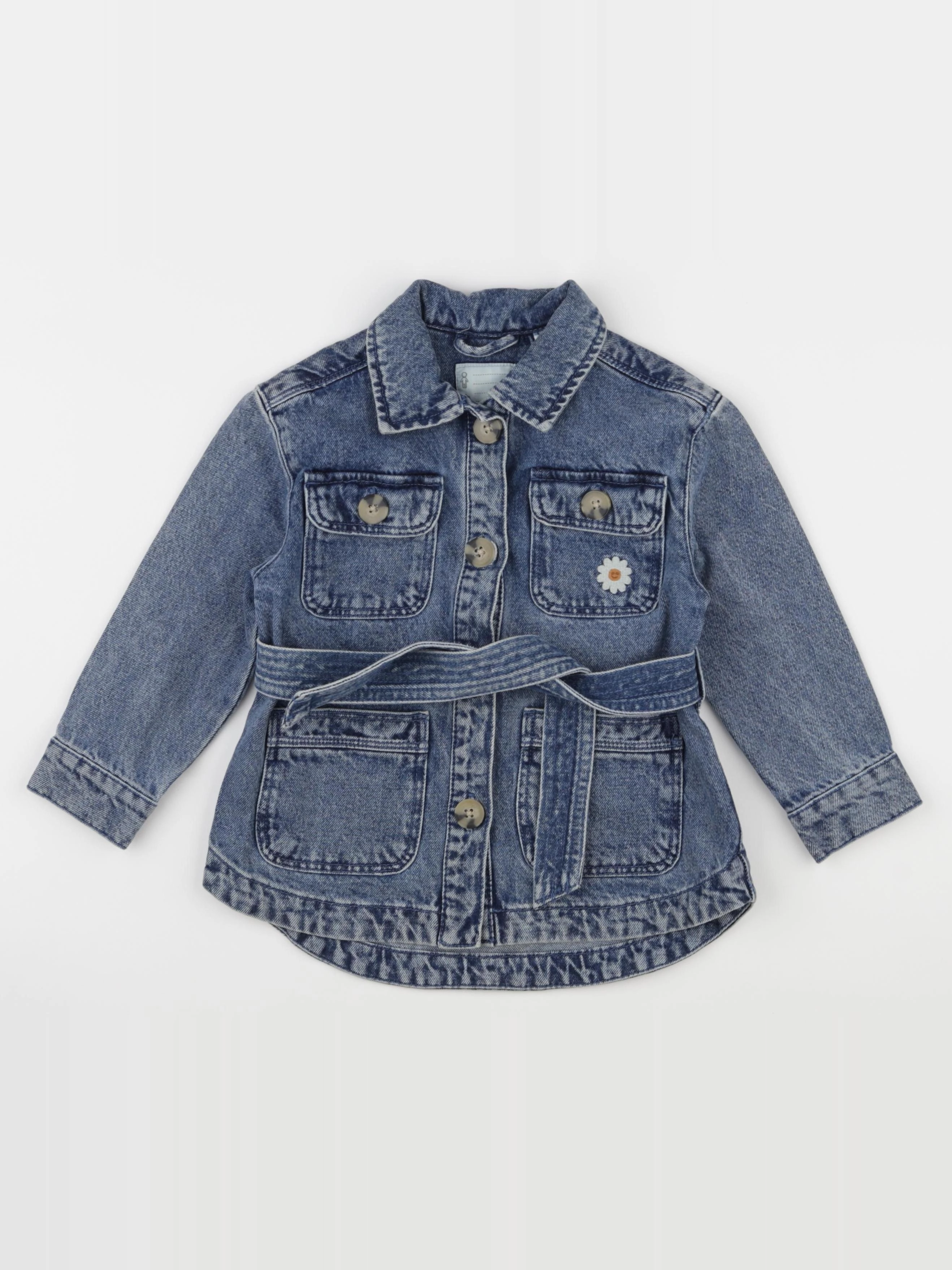 Vertbaudet - veste imprimé au dos bleu - 4 ans