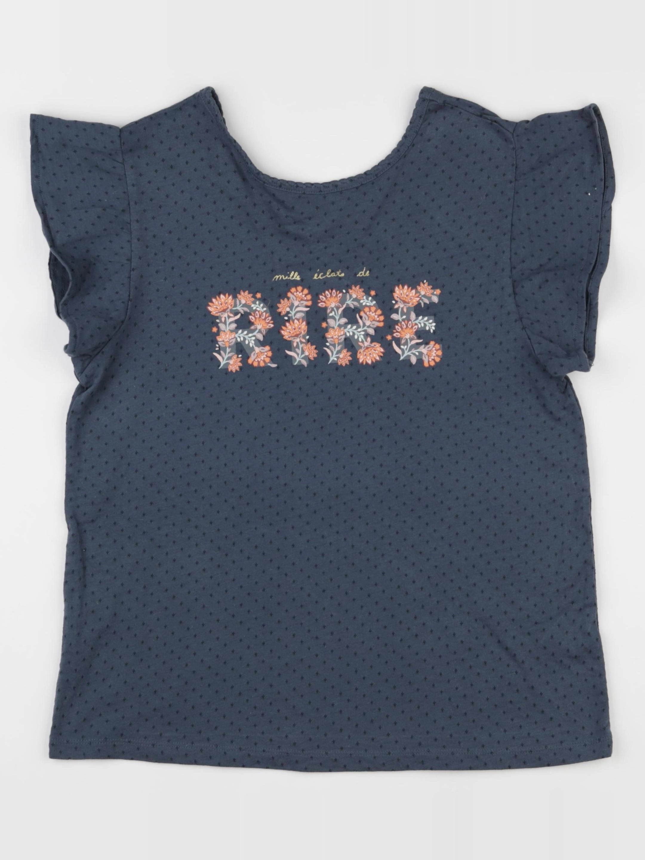 Vertbaudet - tee-shirt bleu, or - 14 ans