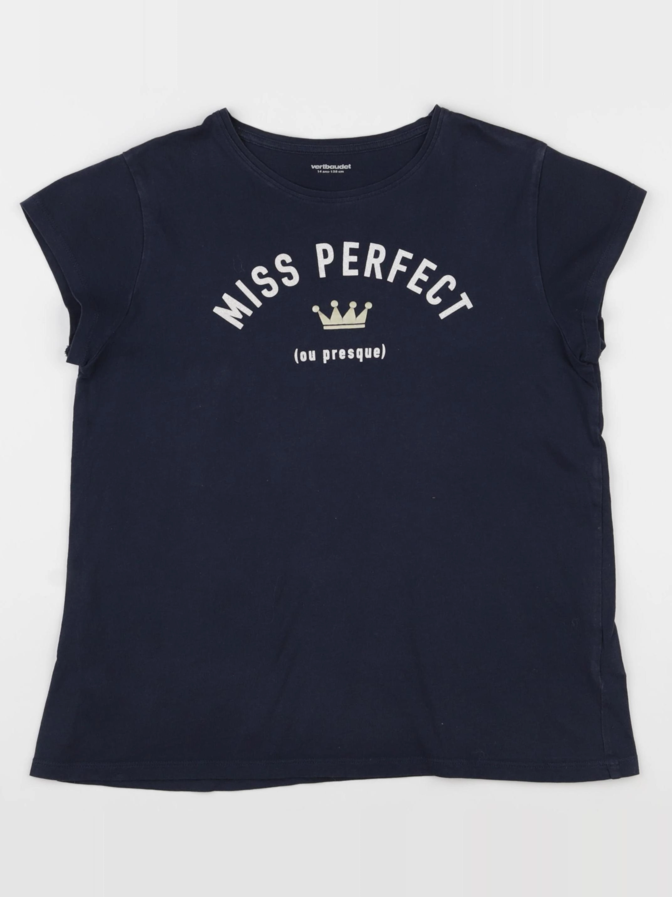 Vertbaudet - tee-shirt bleu - 14 ans