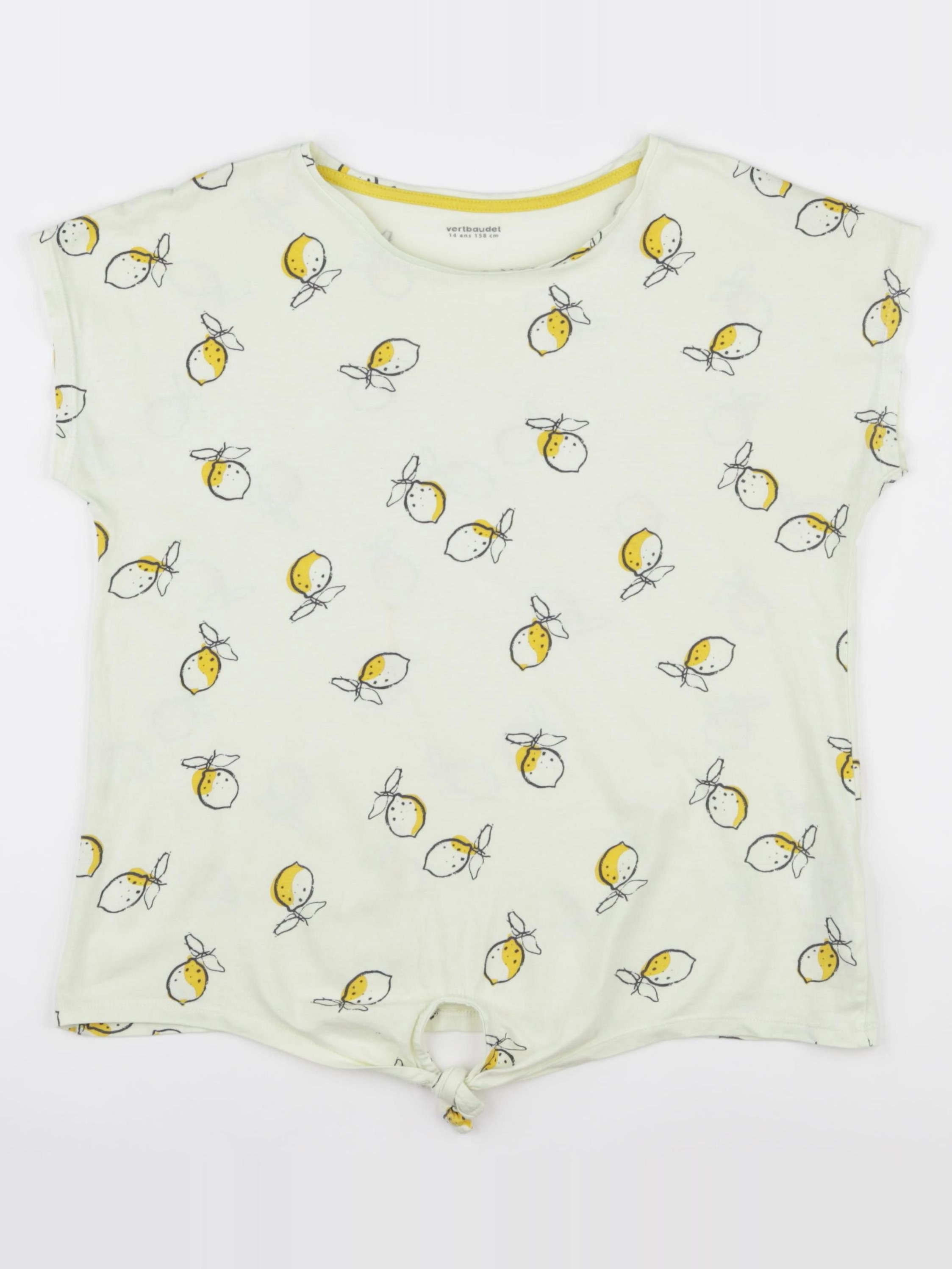 Vertbaudet - tee-shirt jaune - 14 ans