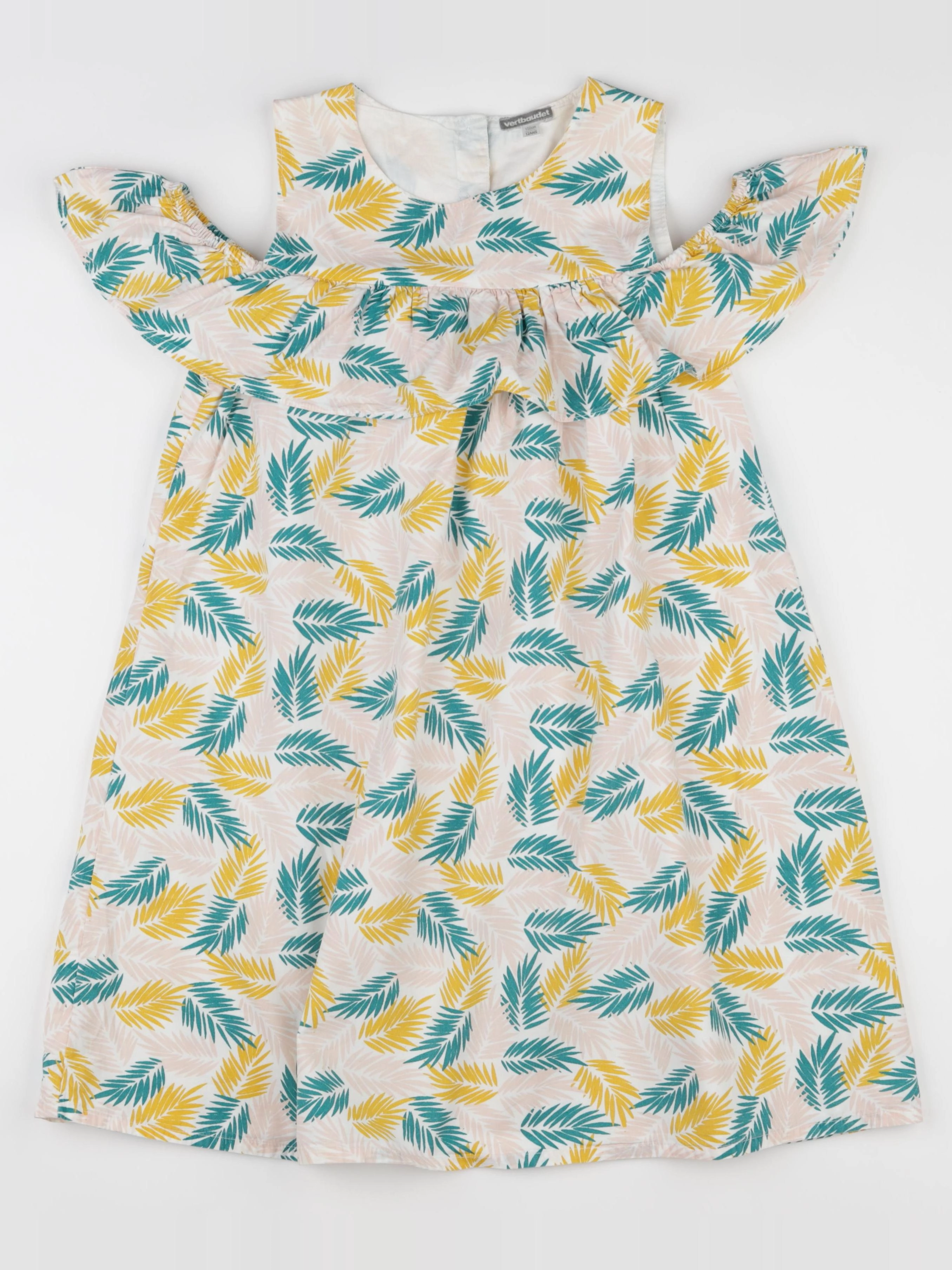 Vertbaudet - robe jaune, vert - 12 ans