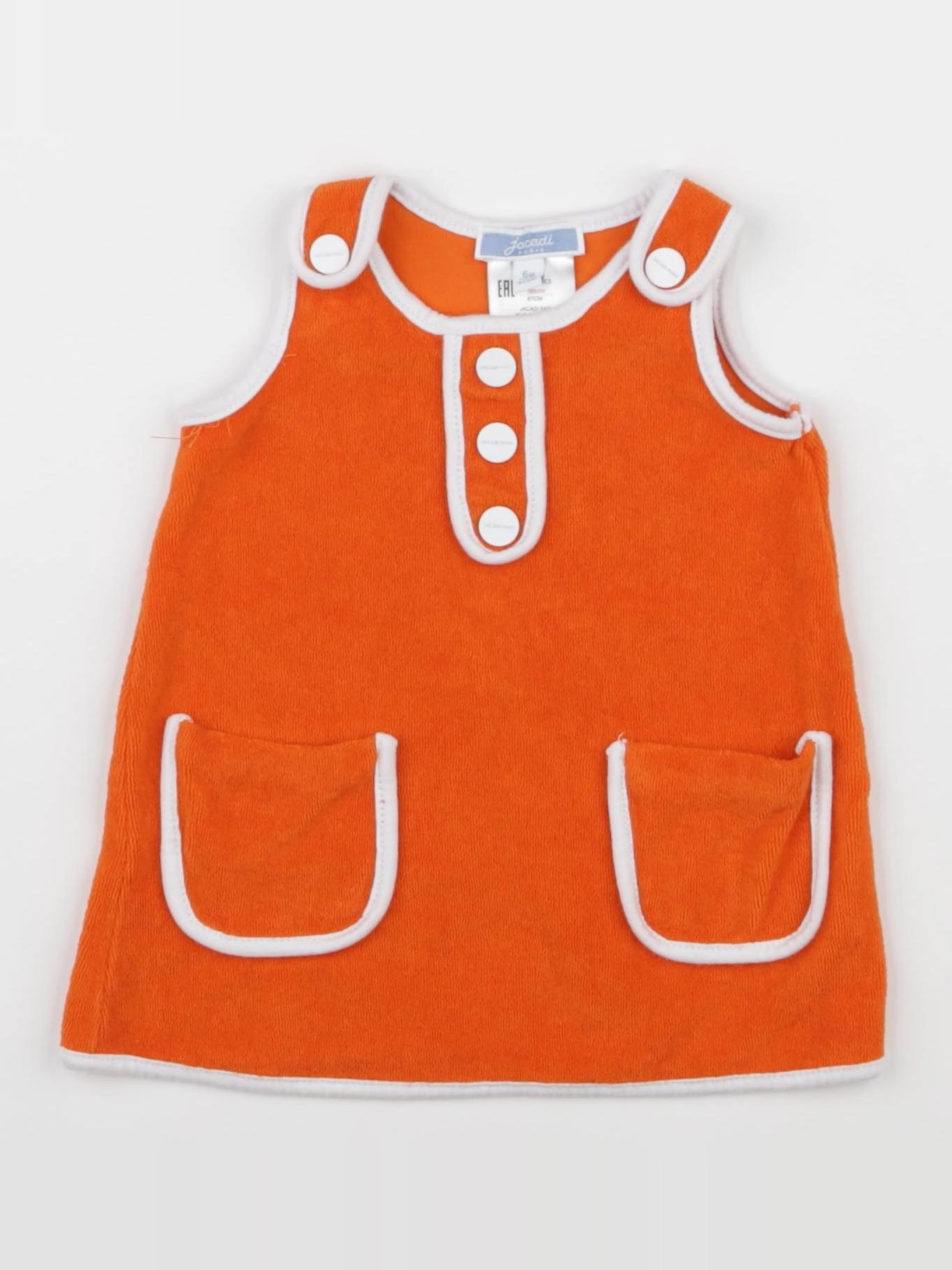 Jacadi - robe orange - 6 mois